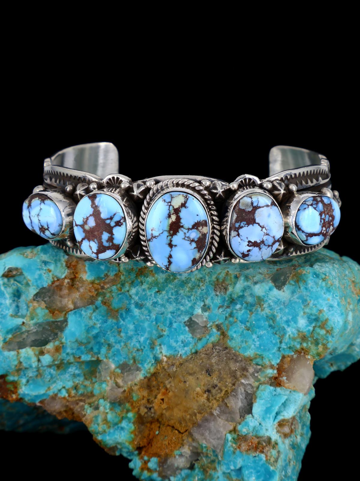 Navajo Jewelry Natural Golden Hill Turquoise Cuff Bracelet