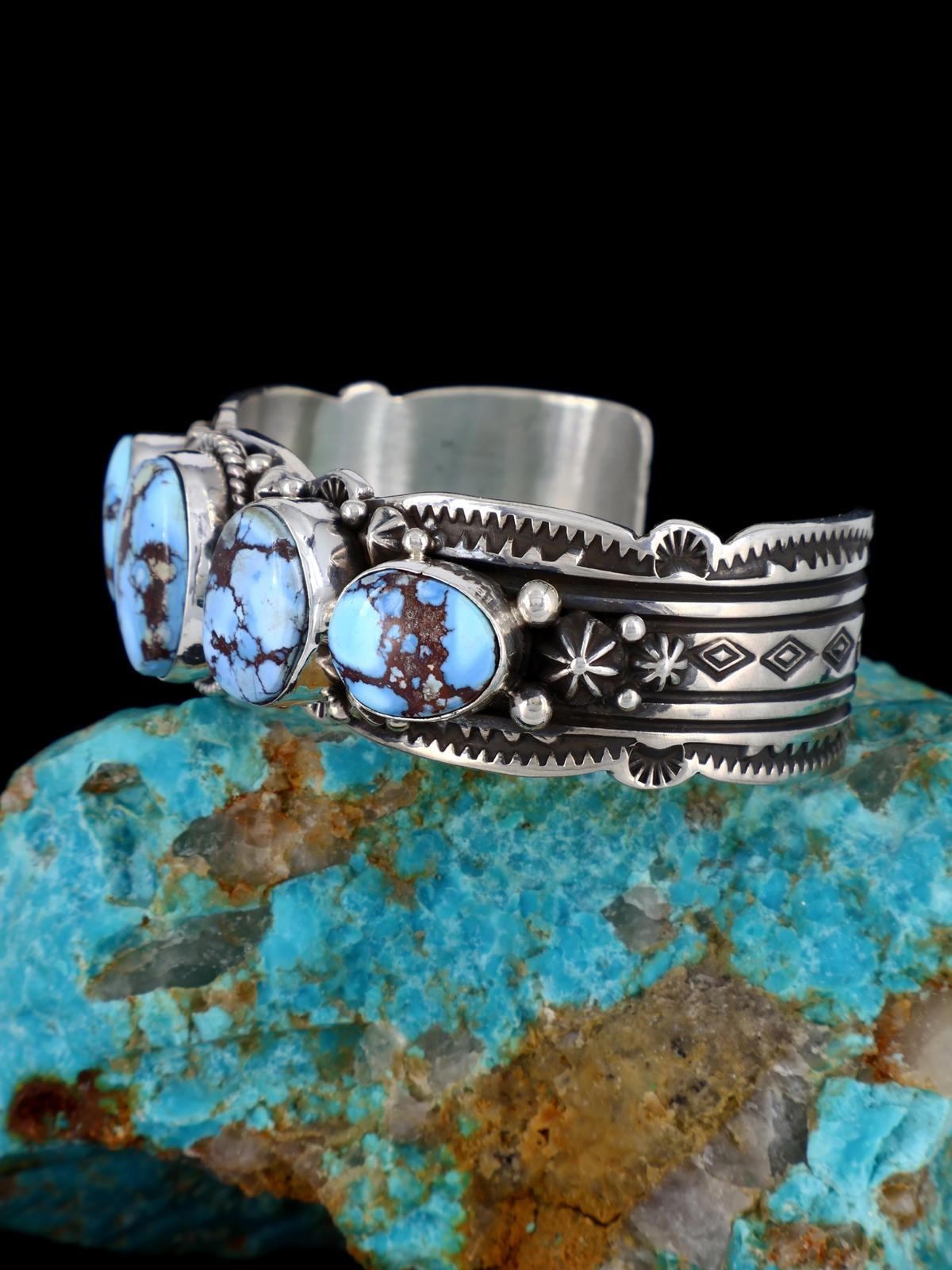 Navajo Jewelry Natural Golden Hill Turquoise Cuff Bracelet
