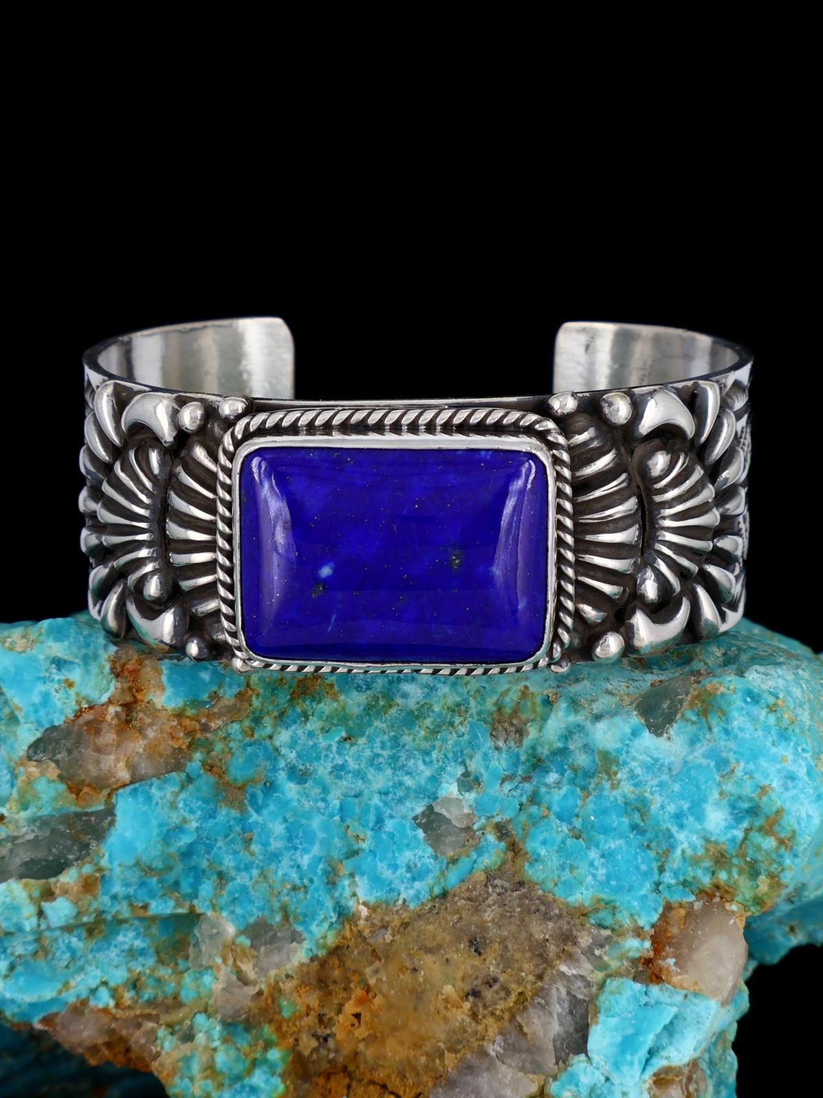Navajo Sterling Jewelry Deep Blue Lapis Cuff Bracelet