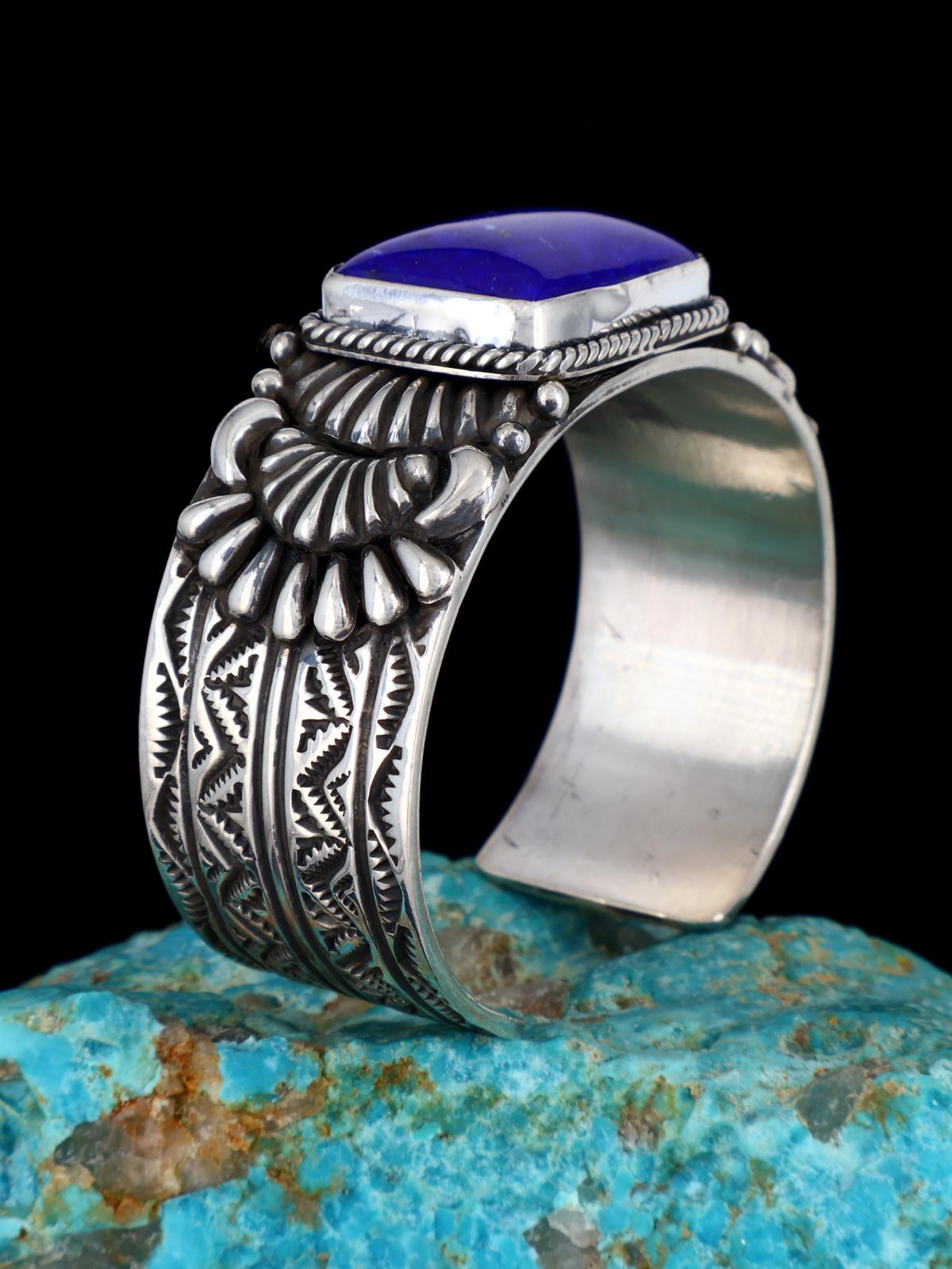 Navajo Sterling Jewelry Deep Blue Lapis Cuff Bracelet