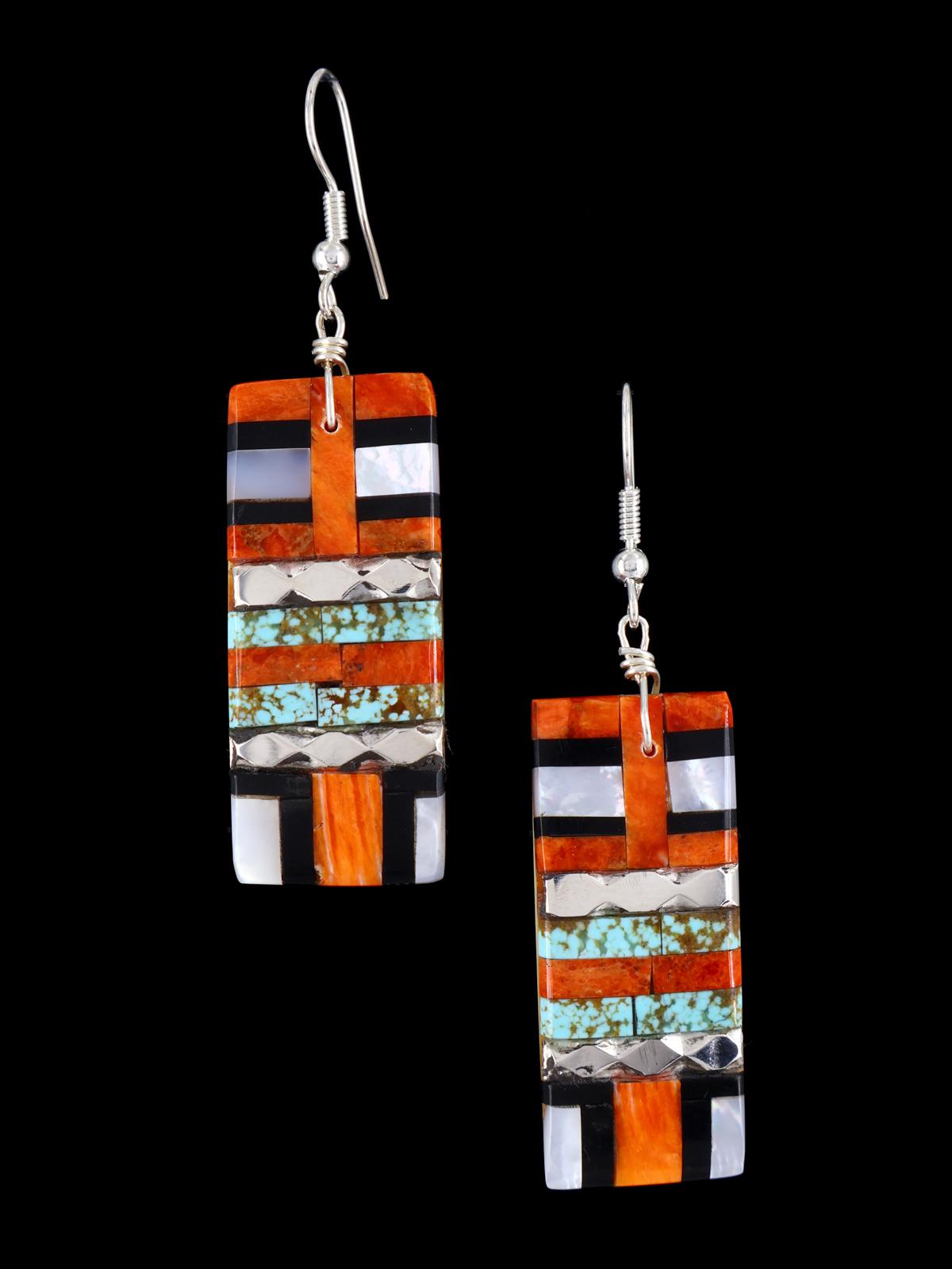 Santo Domingo Inlay Mosaic Dangle Earrings