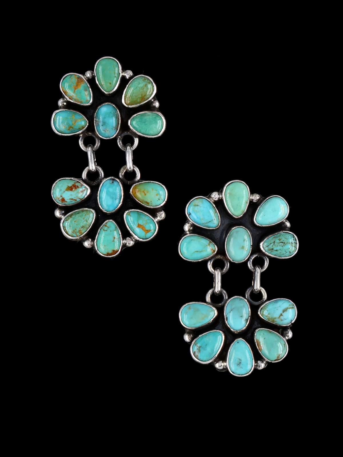 Boucles d'oreilles Navajo en argent sterling Sonora Gold Turquoise Post