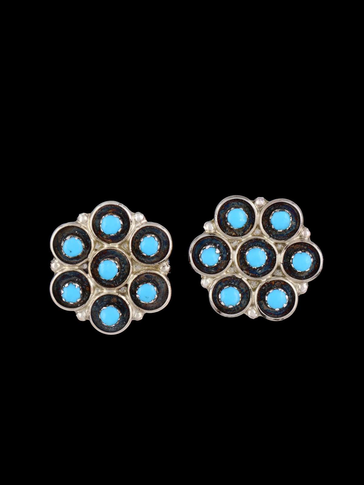 Pendientes indios nativos americanos turquesa Post Zuni