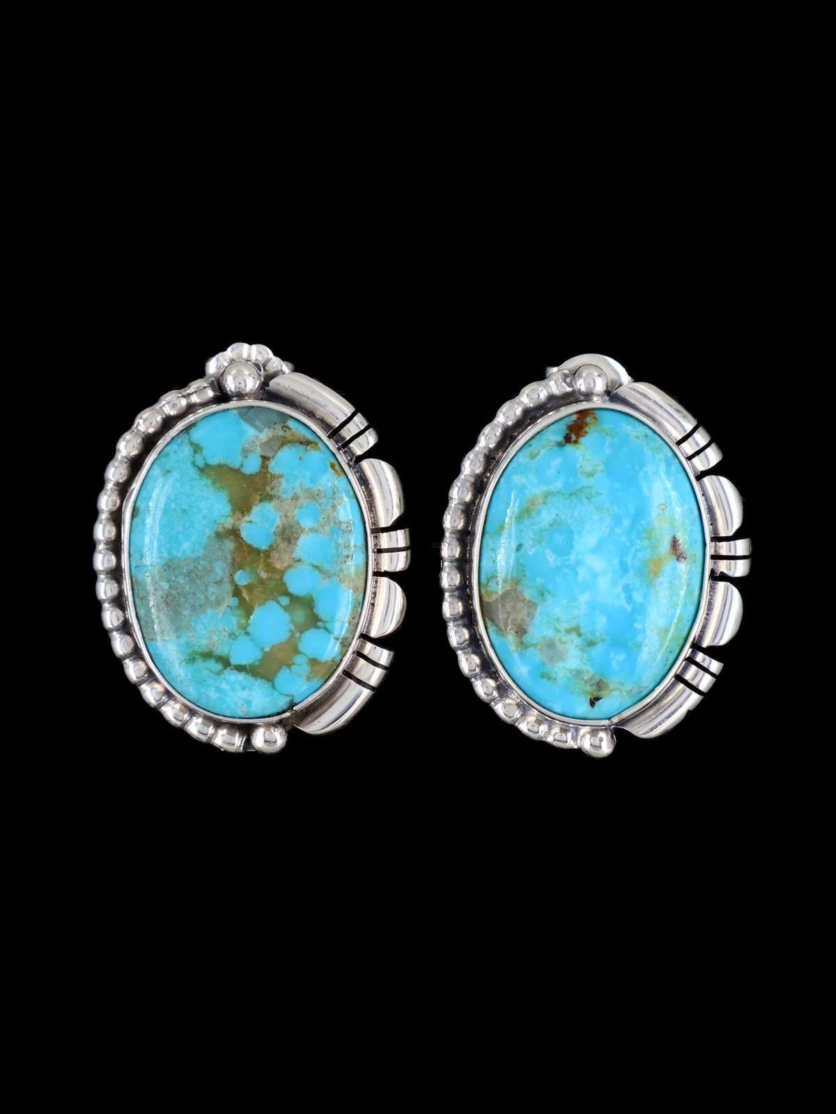 Navajo Sterling Silver Turquoise Post Earrings