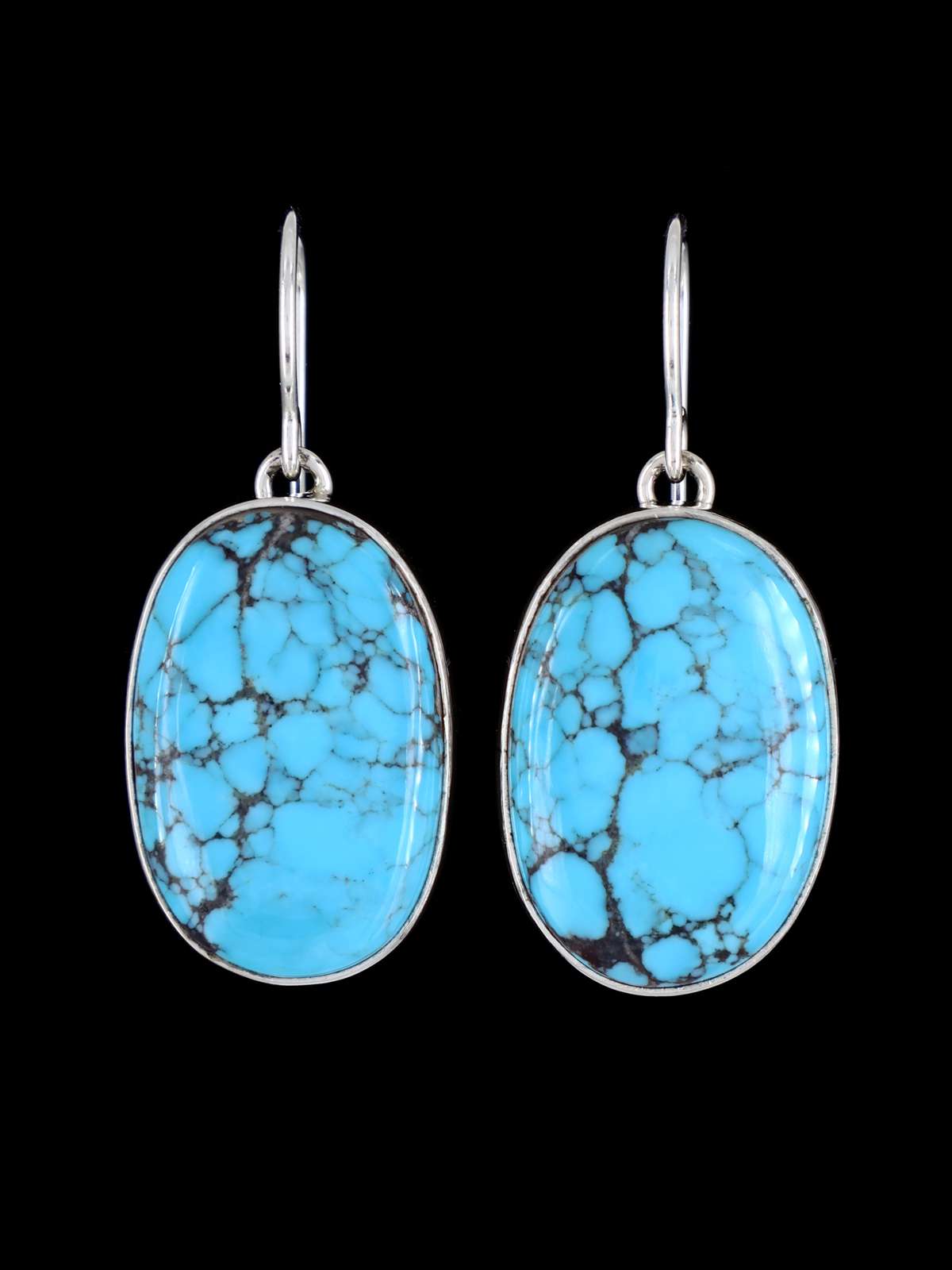 Pendientes de poste de plata de ley turquesa navajo