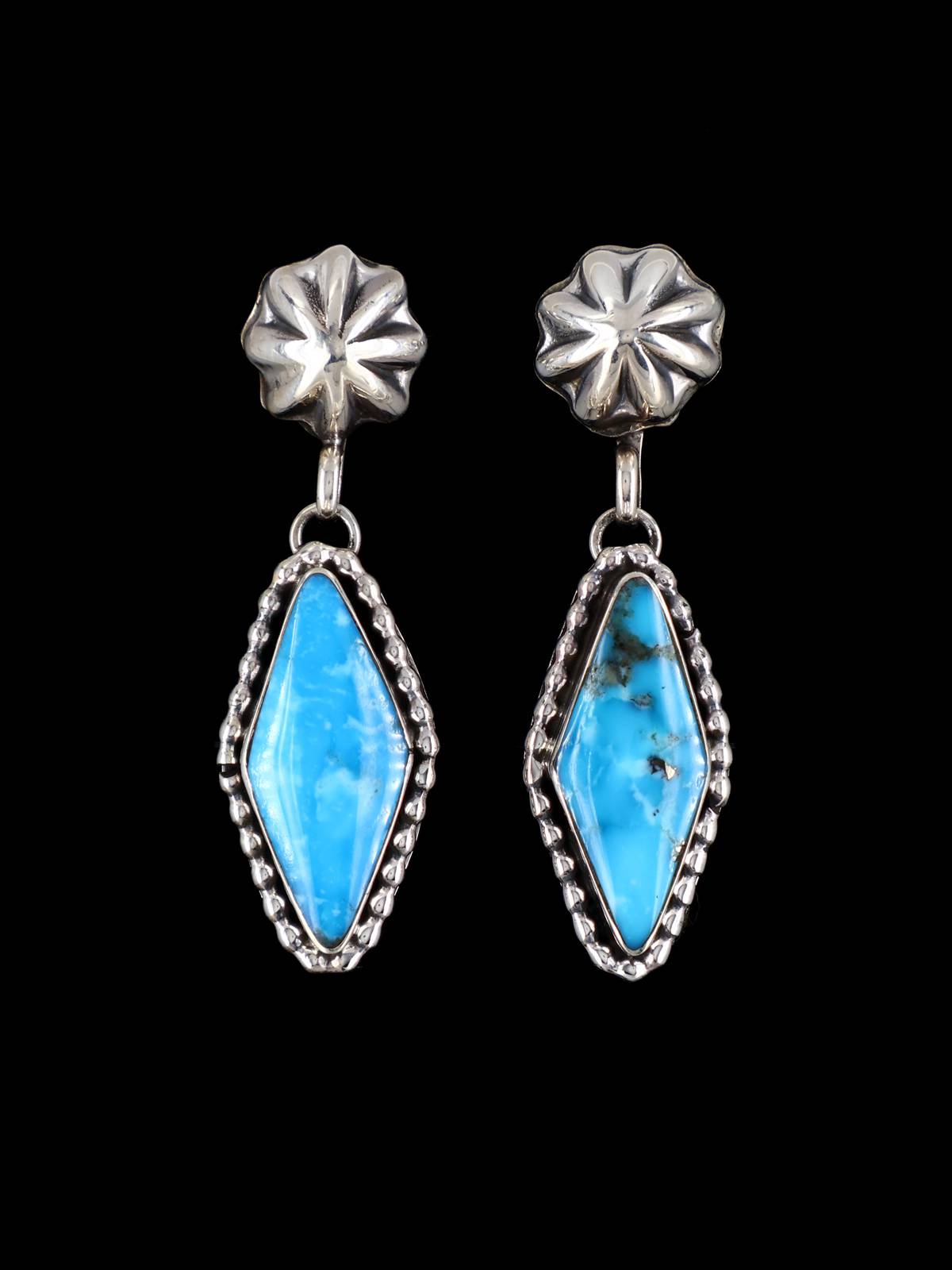 Turquoise Native American Jewelry Post Earrings - PuebloDirect.com