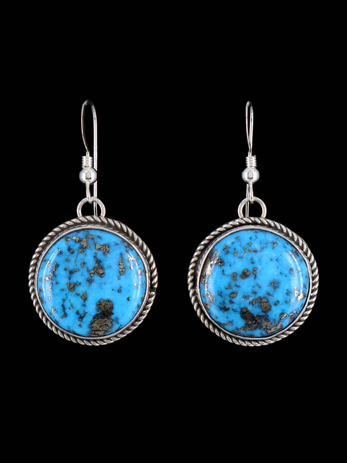 Native American Jewelry Turquoise Dangle Earrings - PuebloDirect.com