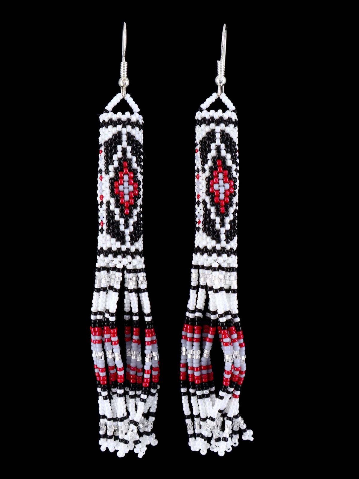 Boucles d'oreilles pendantes en perles de bijoux amérindiens