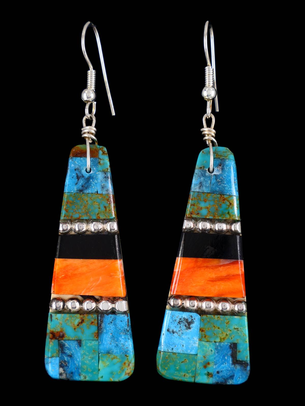 Santo Domingo Inlay Mosaic Dangle Earrings
