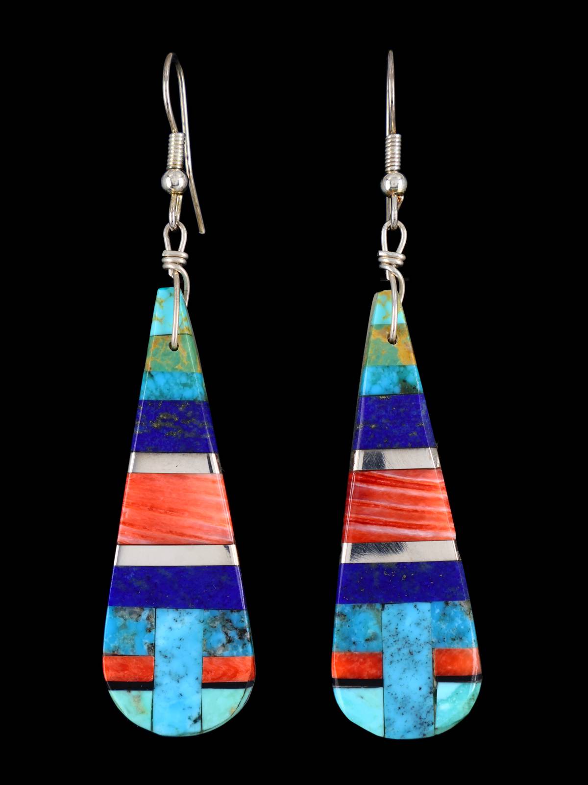 Santo Domingo Inlay Mosaic Dangle Earrings