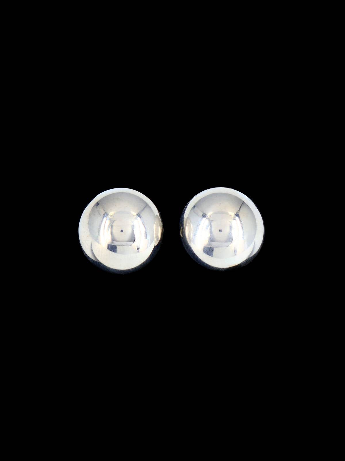 Navajo Sculpted Sterling Silver Post Earrings