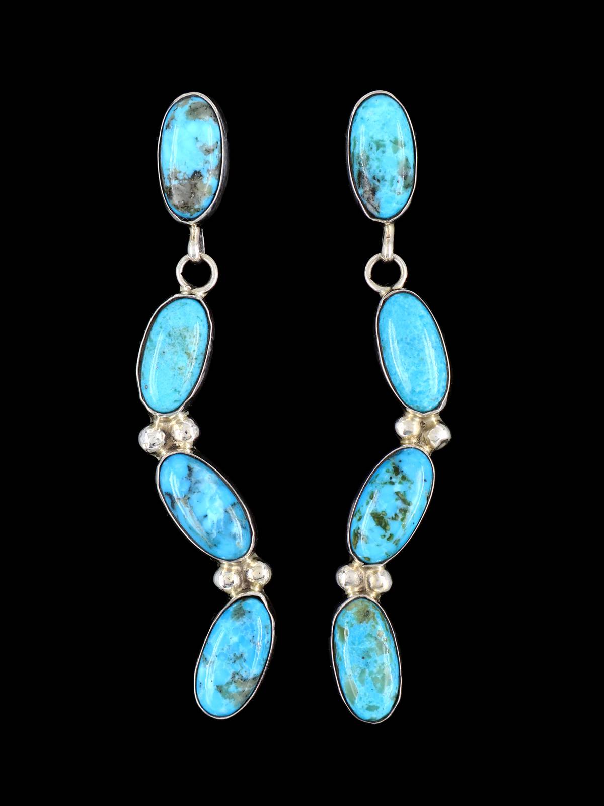 Navajo Sterling Silver Turquoise Post Earrings