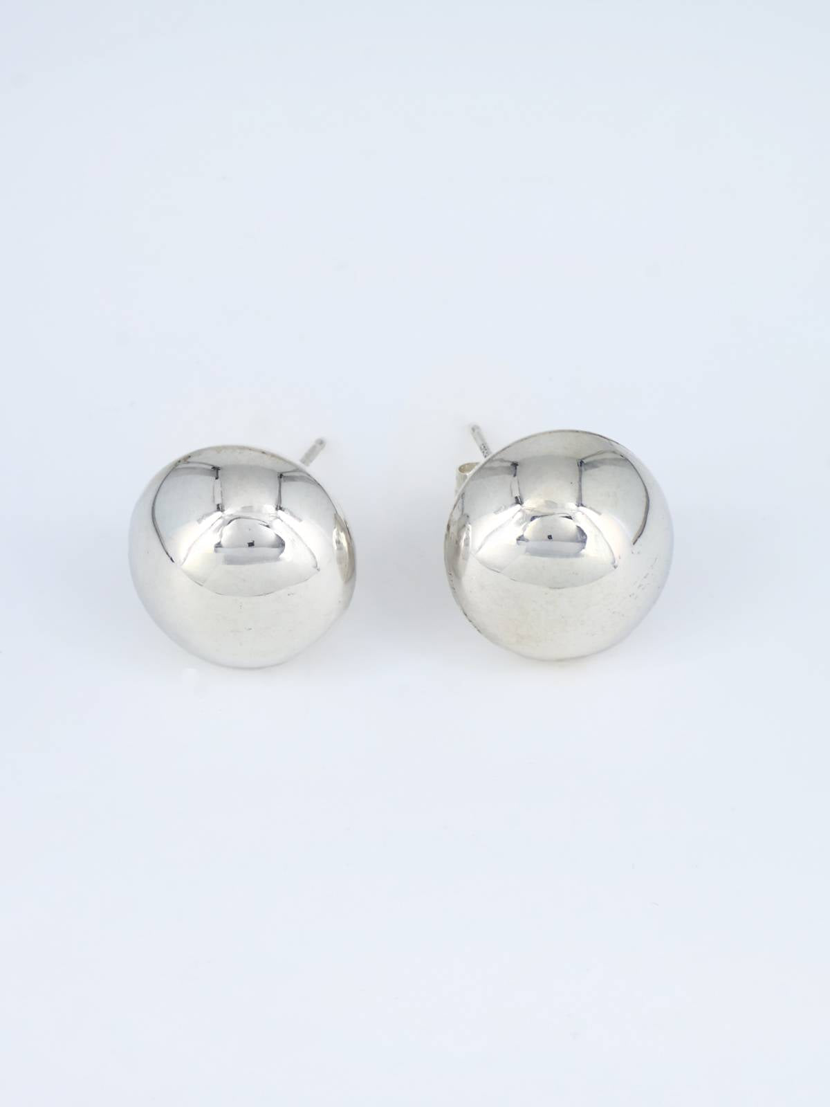 Navajo Sculpted Sterling Silver Post Earrings