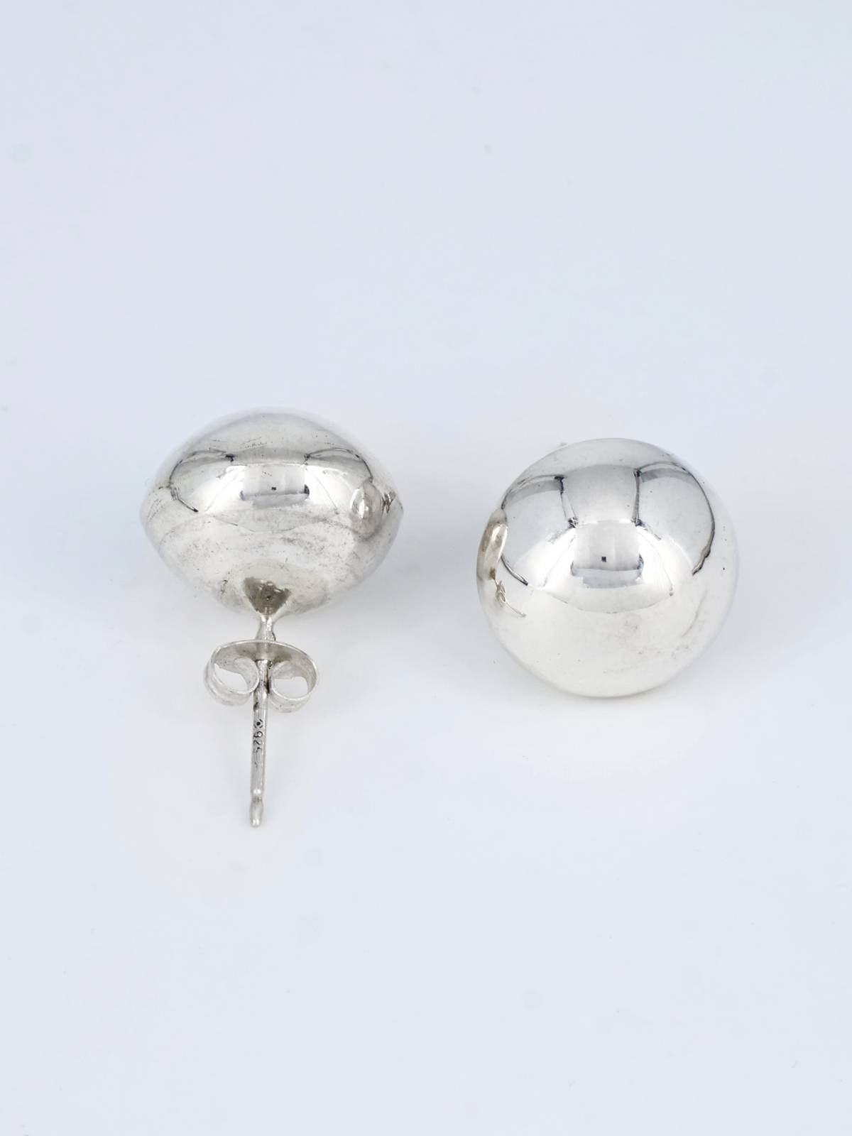 Navajo Sculpted Sterling Silver Post Earrings