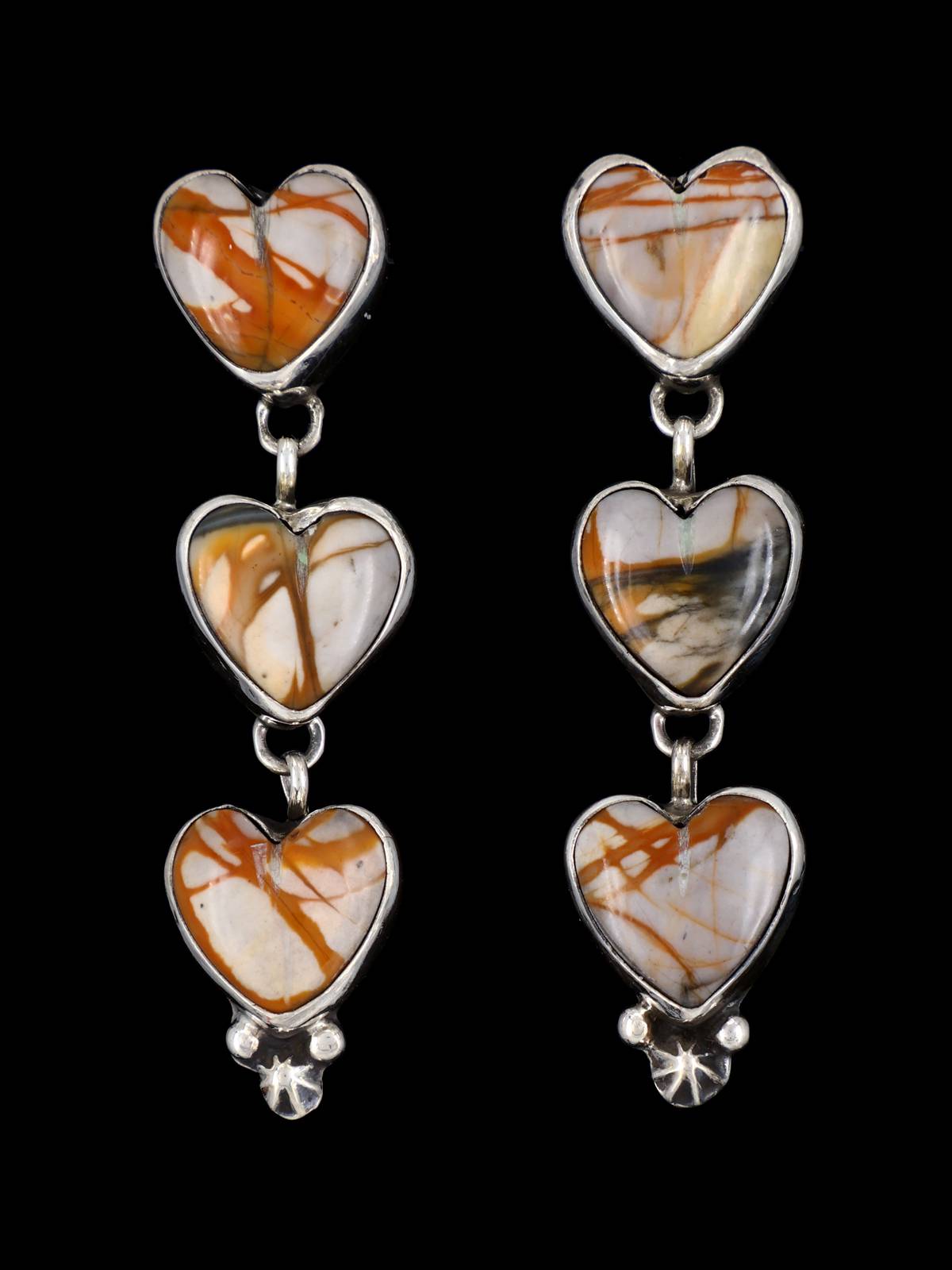 Pendientes con forma de gota de perlas de joyería nativa americana