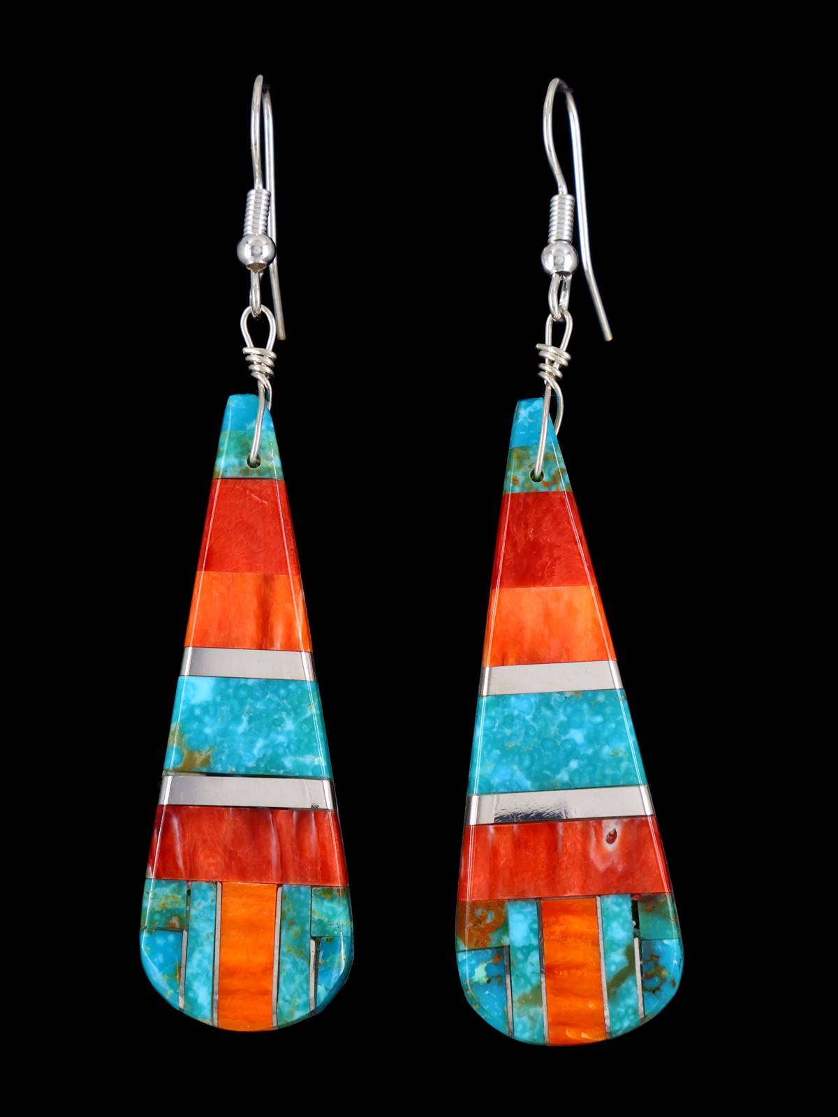 Santo Domingo Inlay Mosaic Dangle Earrings