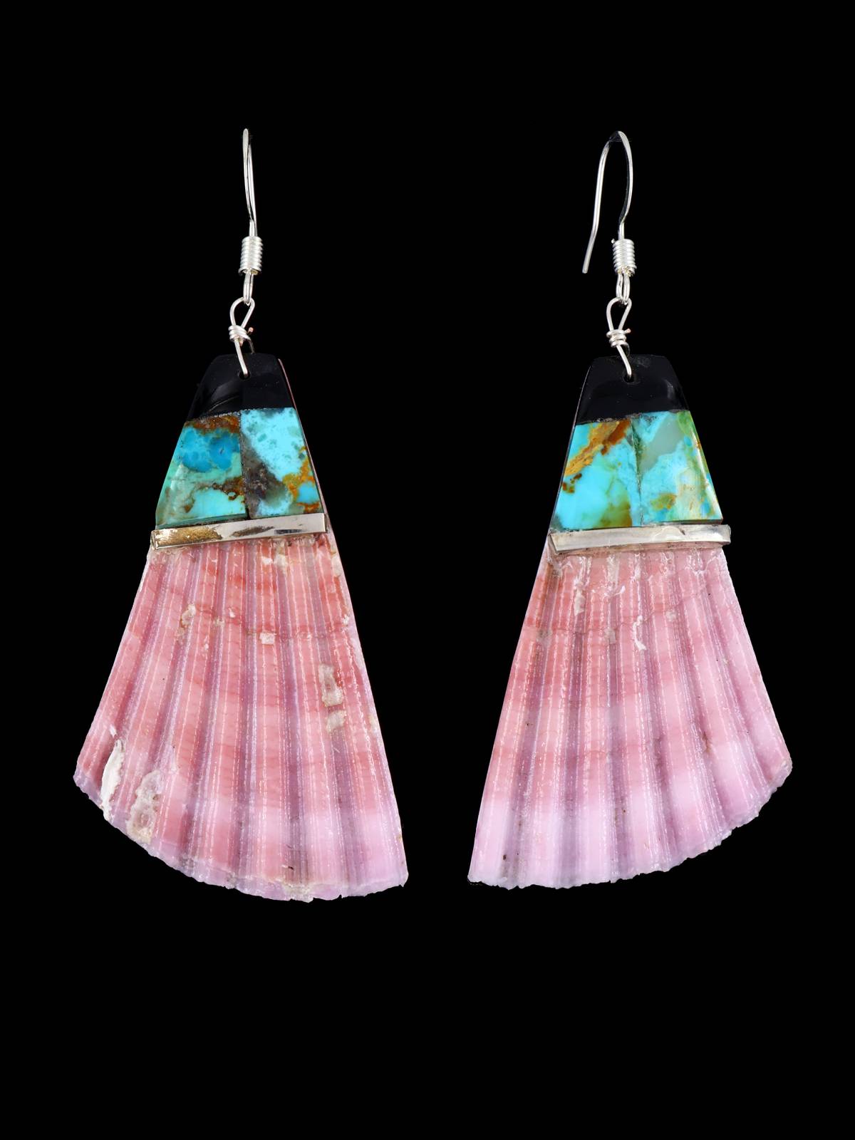 Santo Domingo Mosaic Dangle Shell Earrings