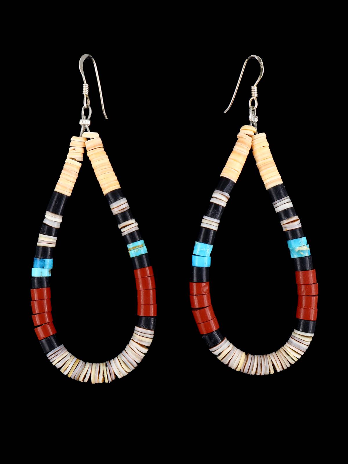 Pendientes colgantes Shell Heishi Santo Domingo