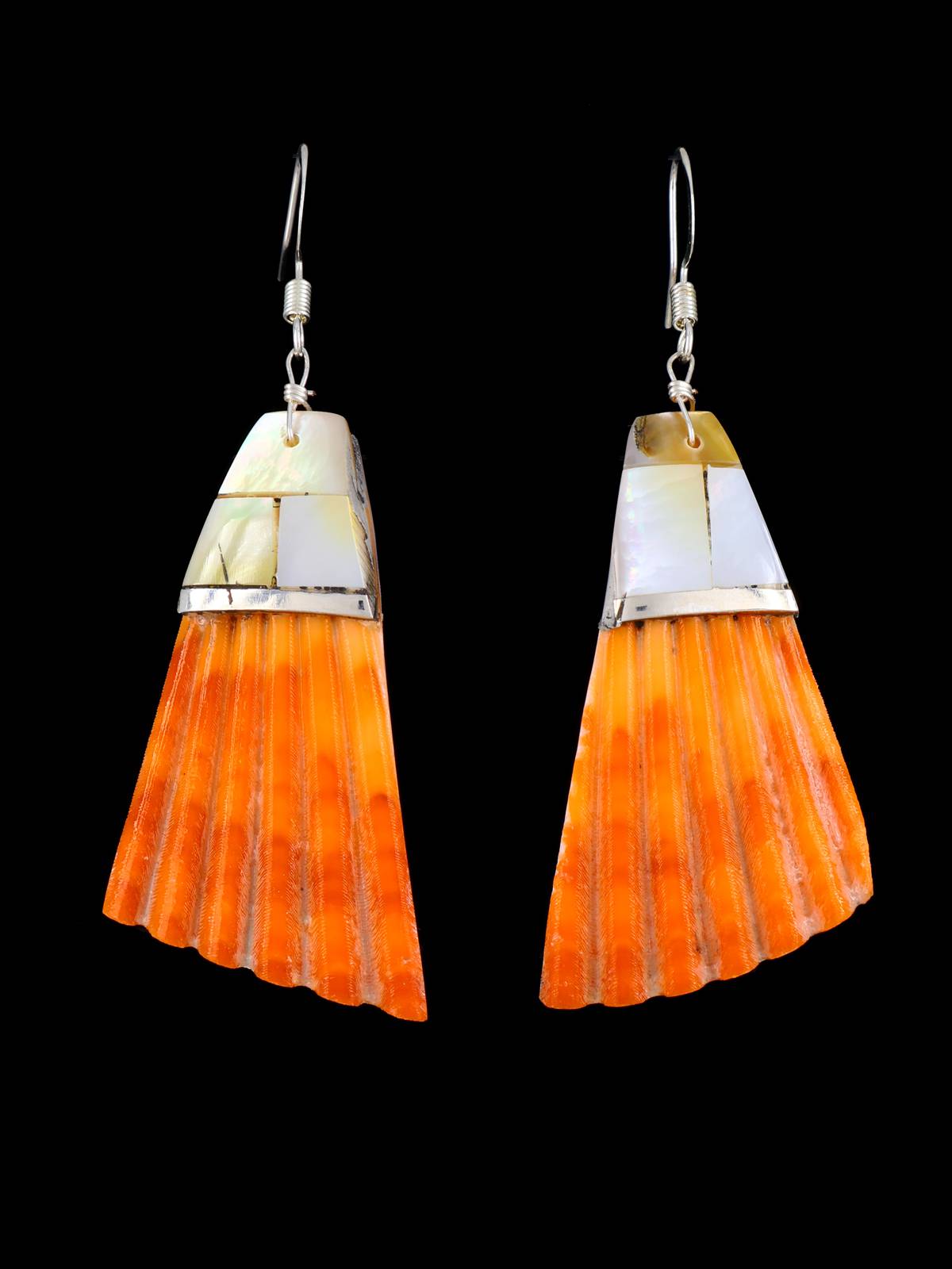 Santo Domingo Mosaic Dangle Shell Earrings