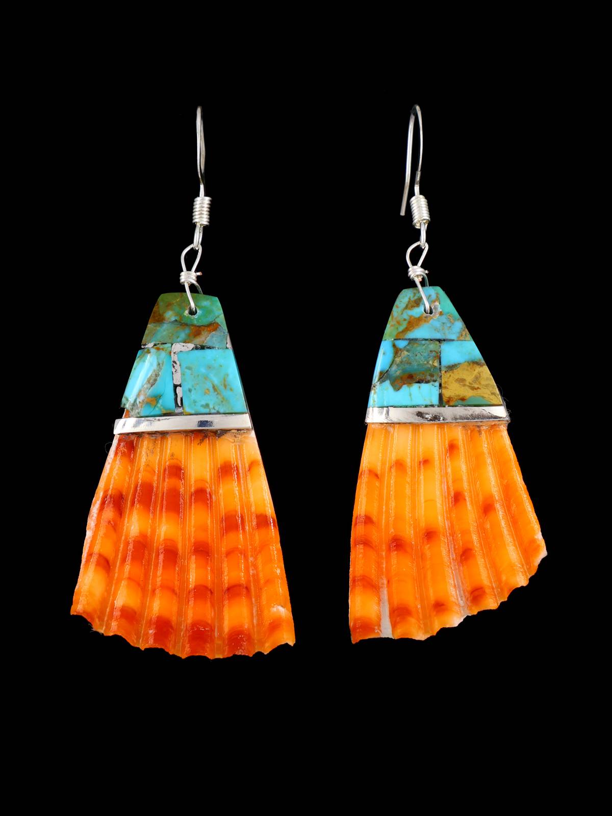 Santo Domingo Mosaic Dangle Shell Earrings