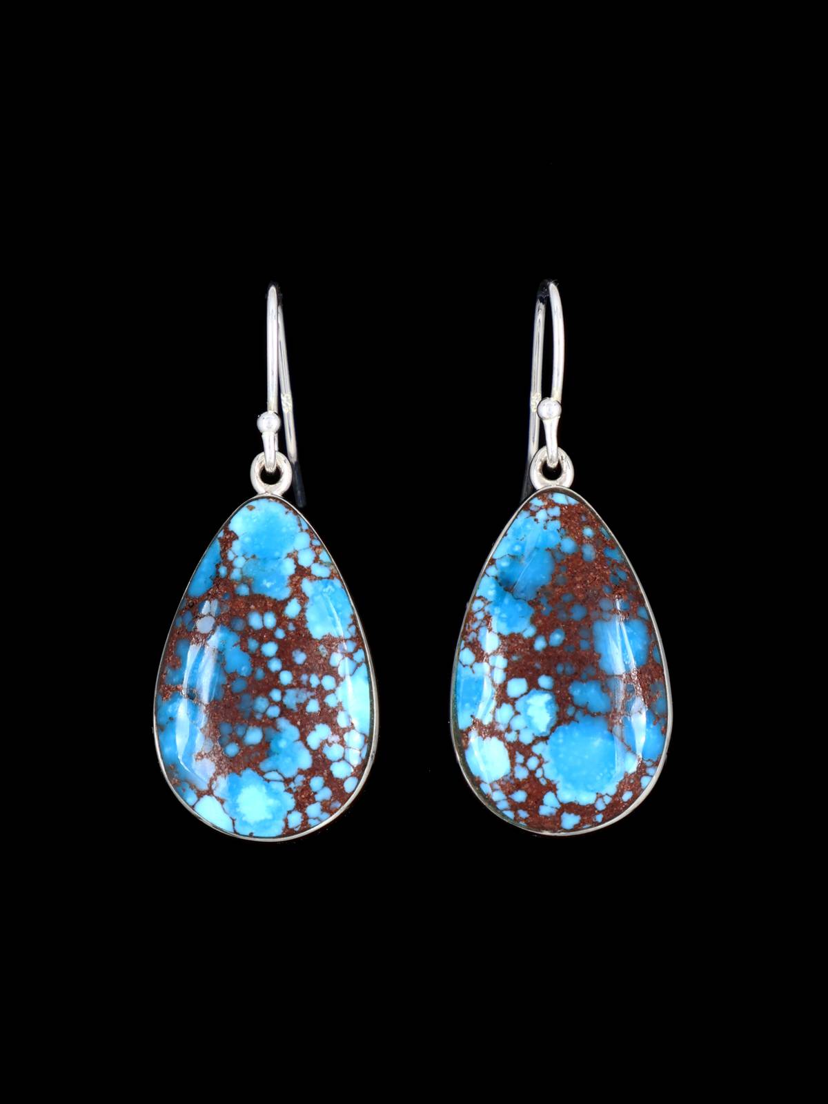 Bijoux amérindiens Boucles d'oreilles pendantes chrysocolle