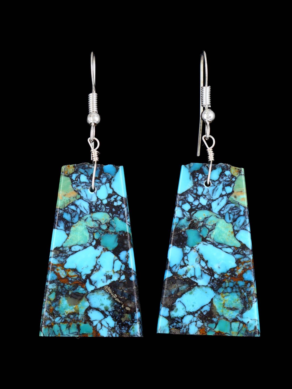 Boucles d’oreilles Navajo Turquoise Dalle Post
