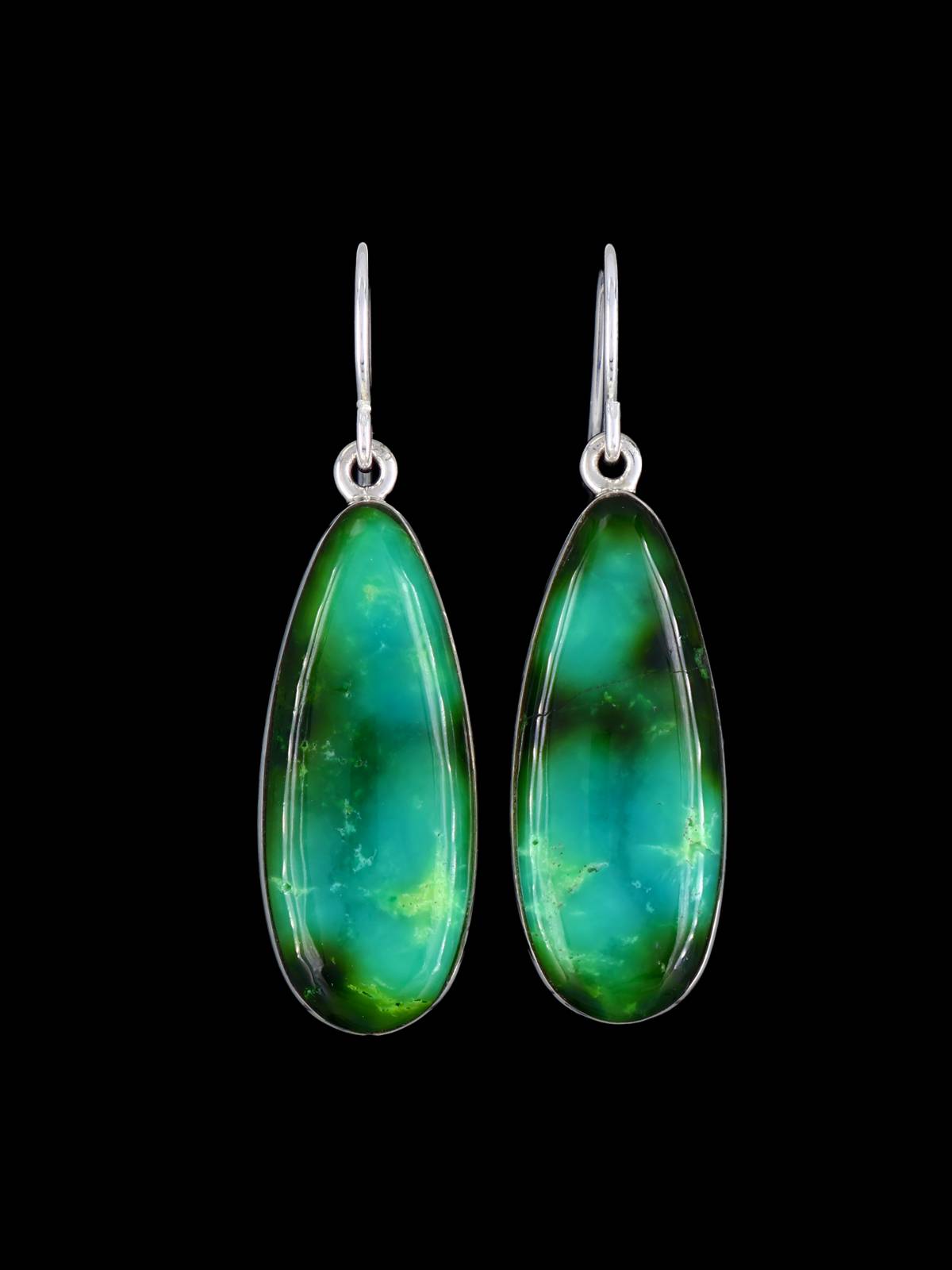 Boucles d’oreilles Navajo Turquoise et Opalite Inlay Dangle