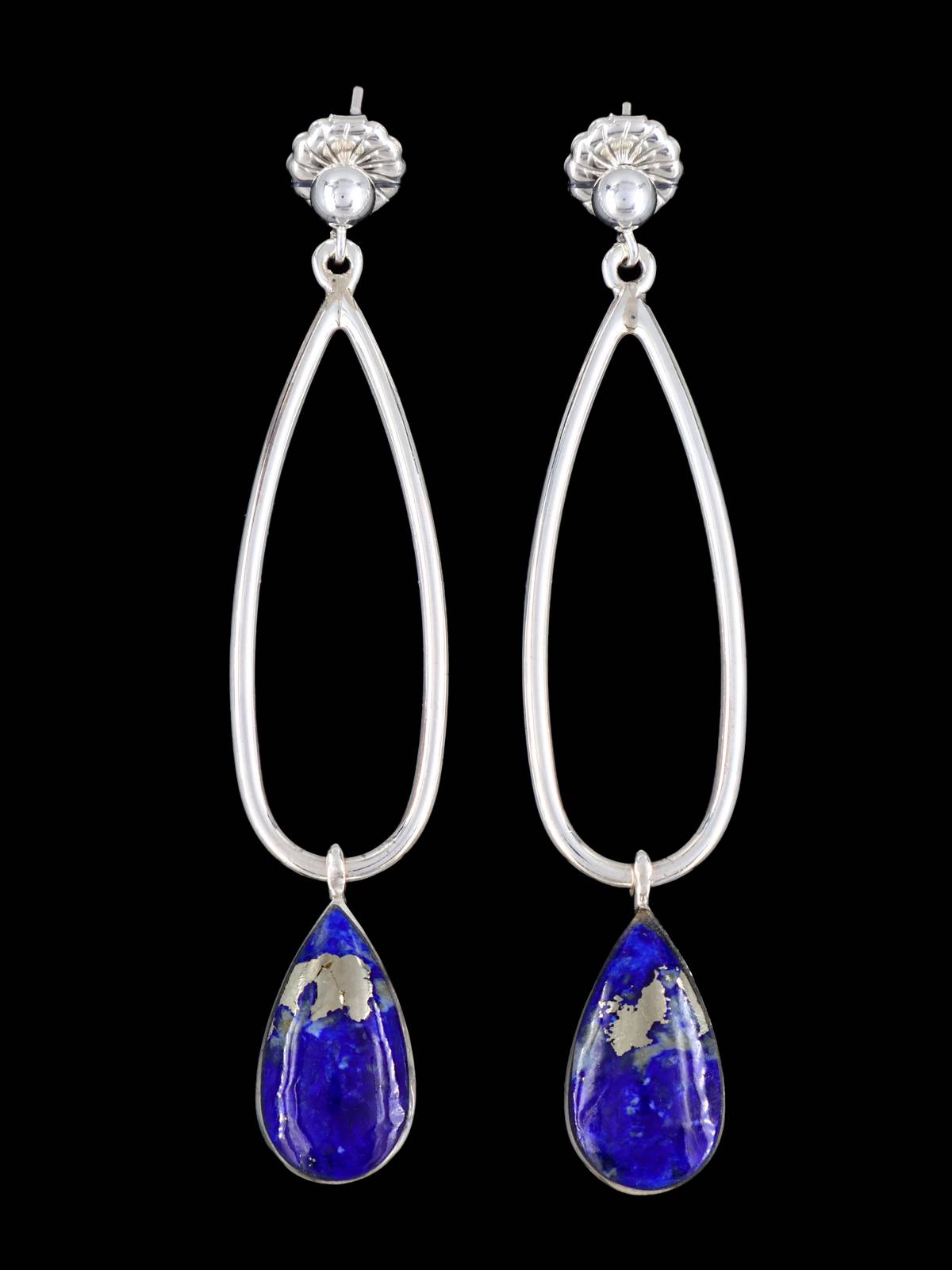 Boucles d’oreilles Navajo Turquoise et Opalite Inlay Dangle