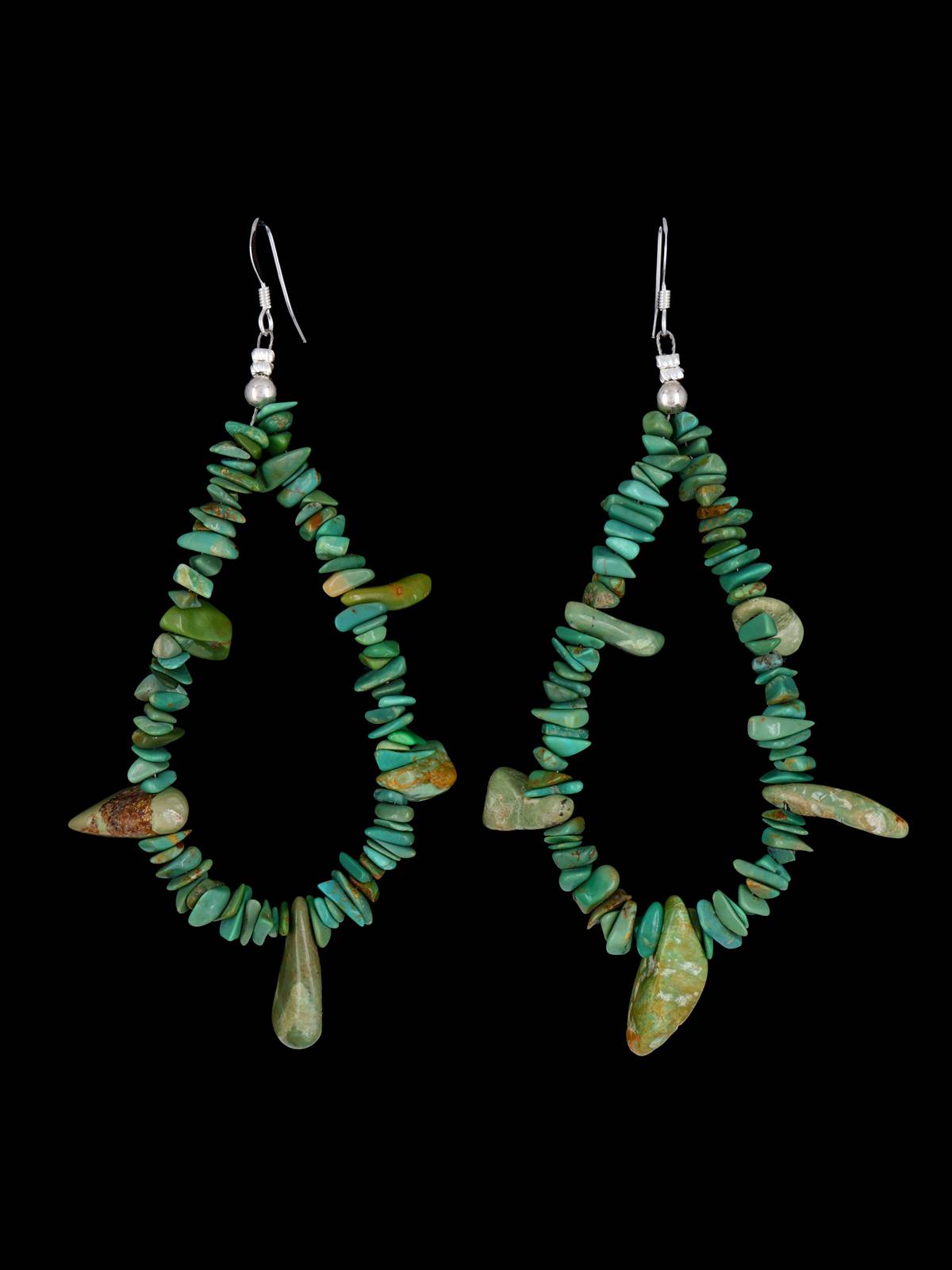 Navajo Turquoise Beaded Dangle Earrings