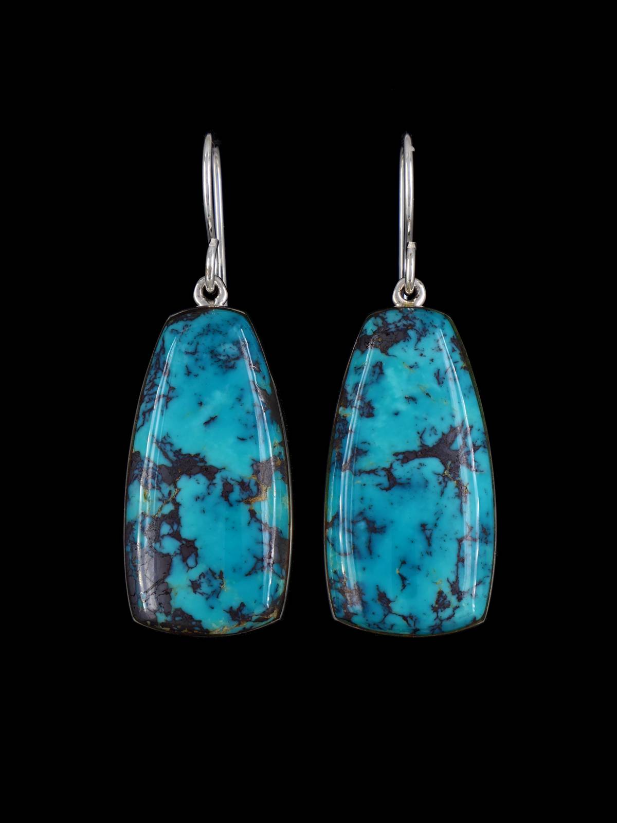Boucles d’oreilles Navajo Turquoise et Opalite Inlay Dangle