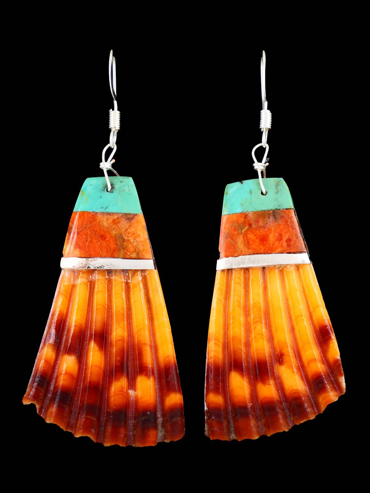 Santo Domingo Mosaic Dangle Shell Earrings