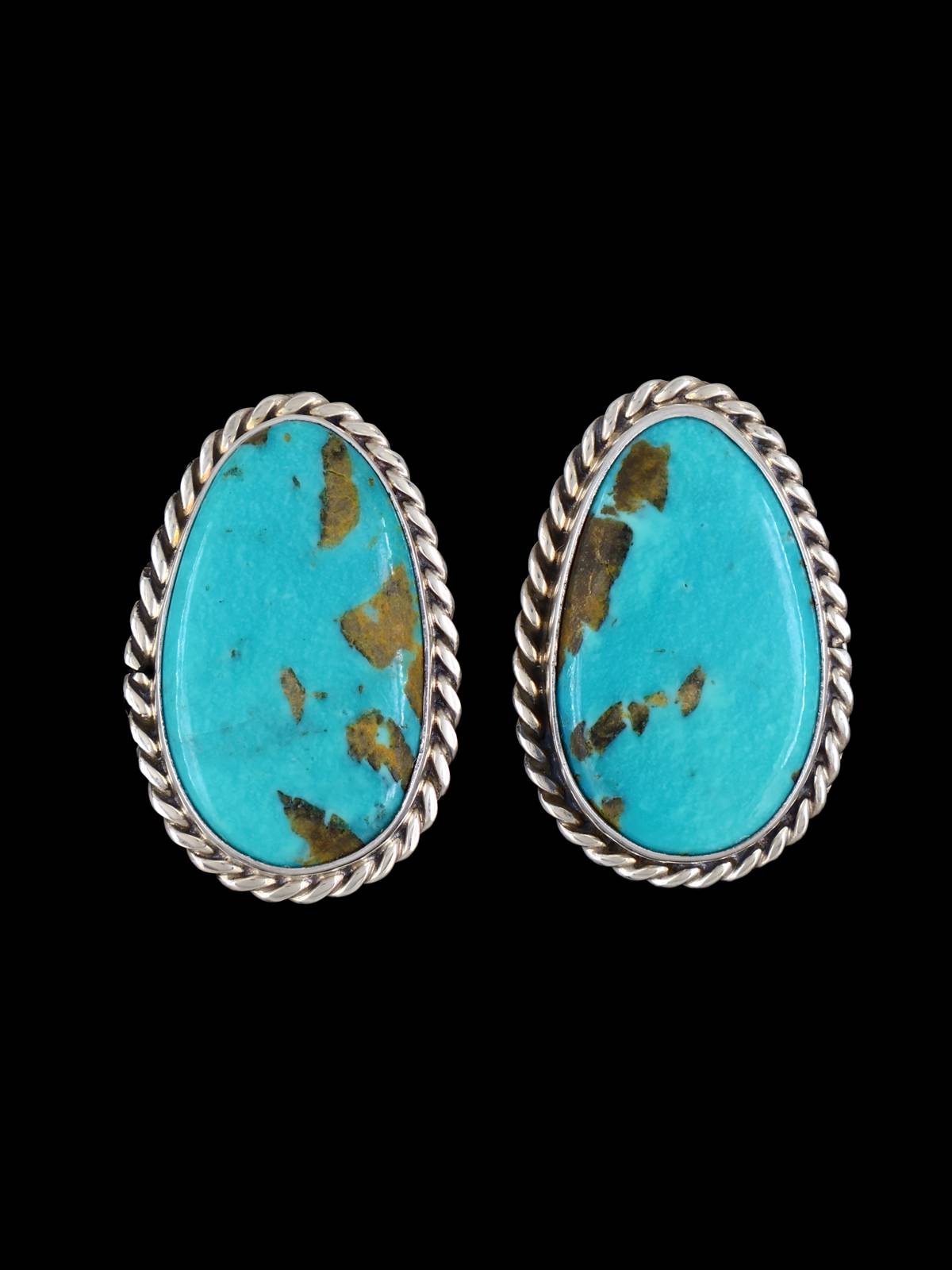 Navajo Sterling Silver Turquoise Post Earrings