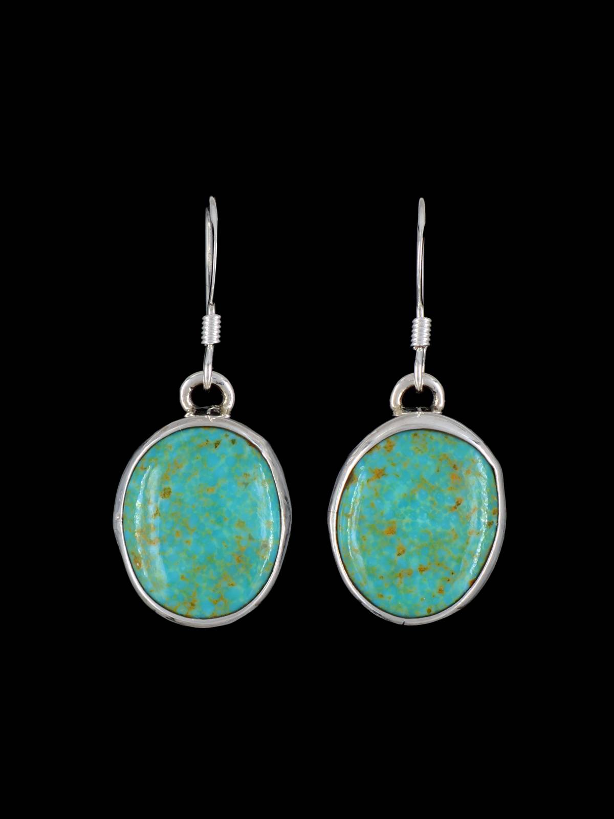 Native American Jewelry Sterling Silver Turquoise Dangle Earrings