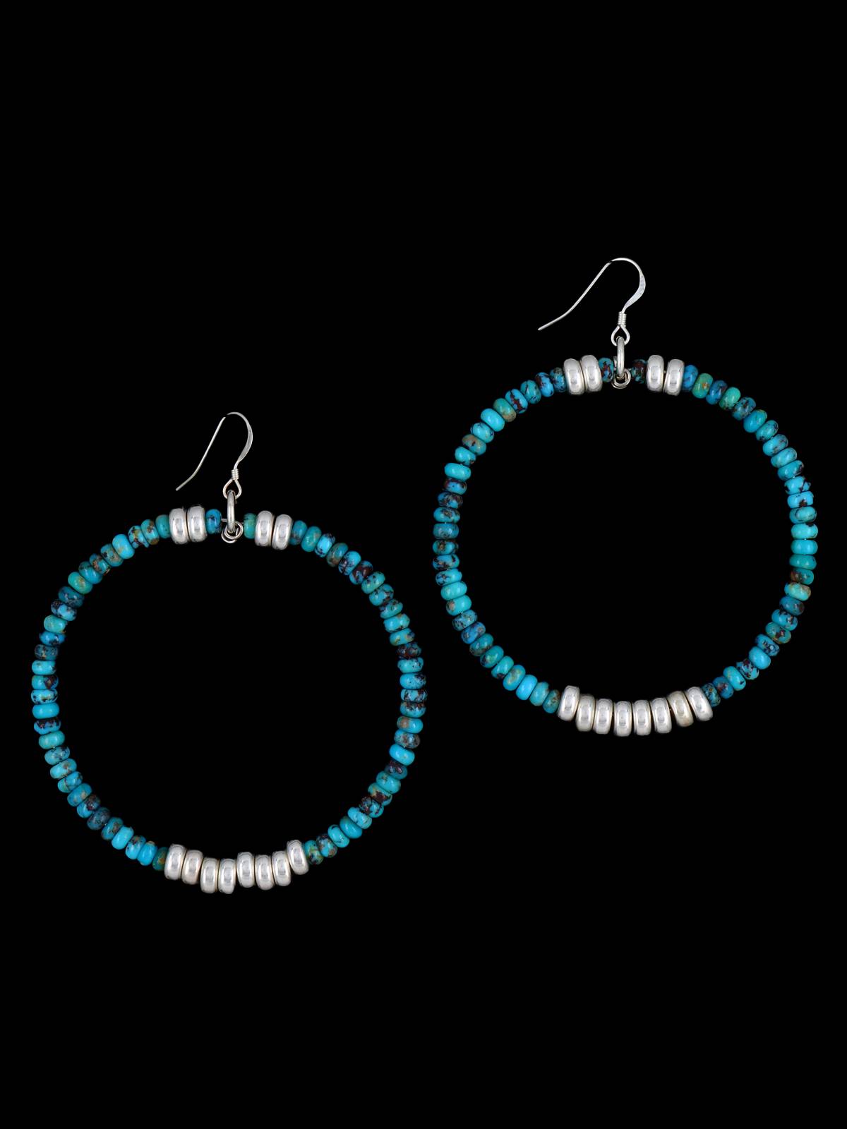 Navajo Turquoise Beaded Dangle Earrings