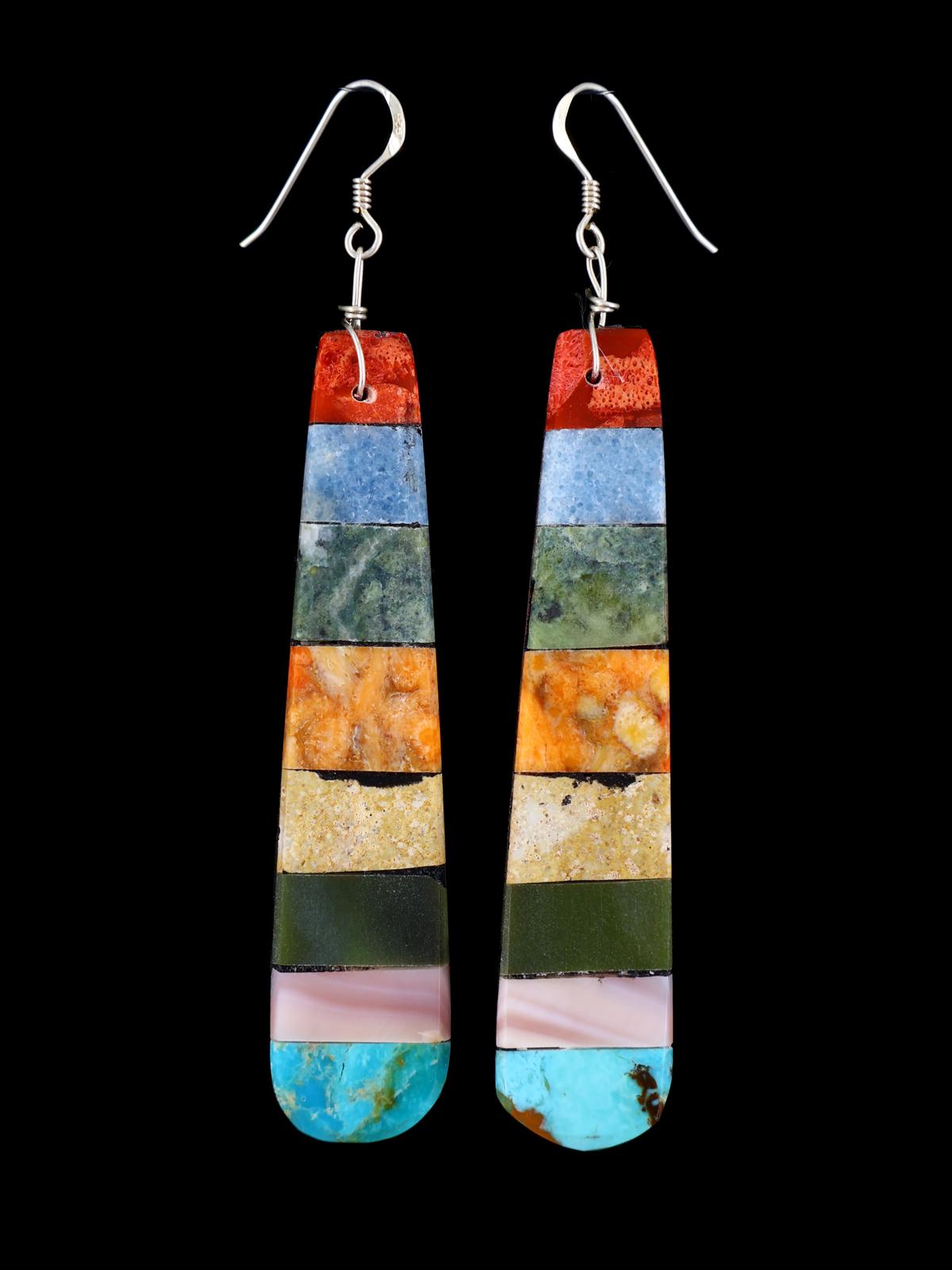 Mosaic Multistone Santo Domingo Dangle Earrings - PuebloDirect.com