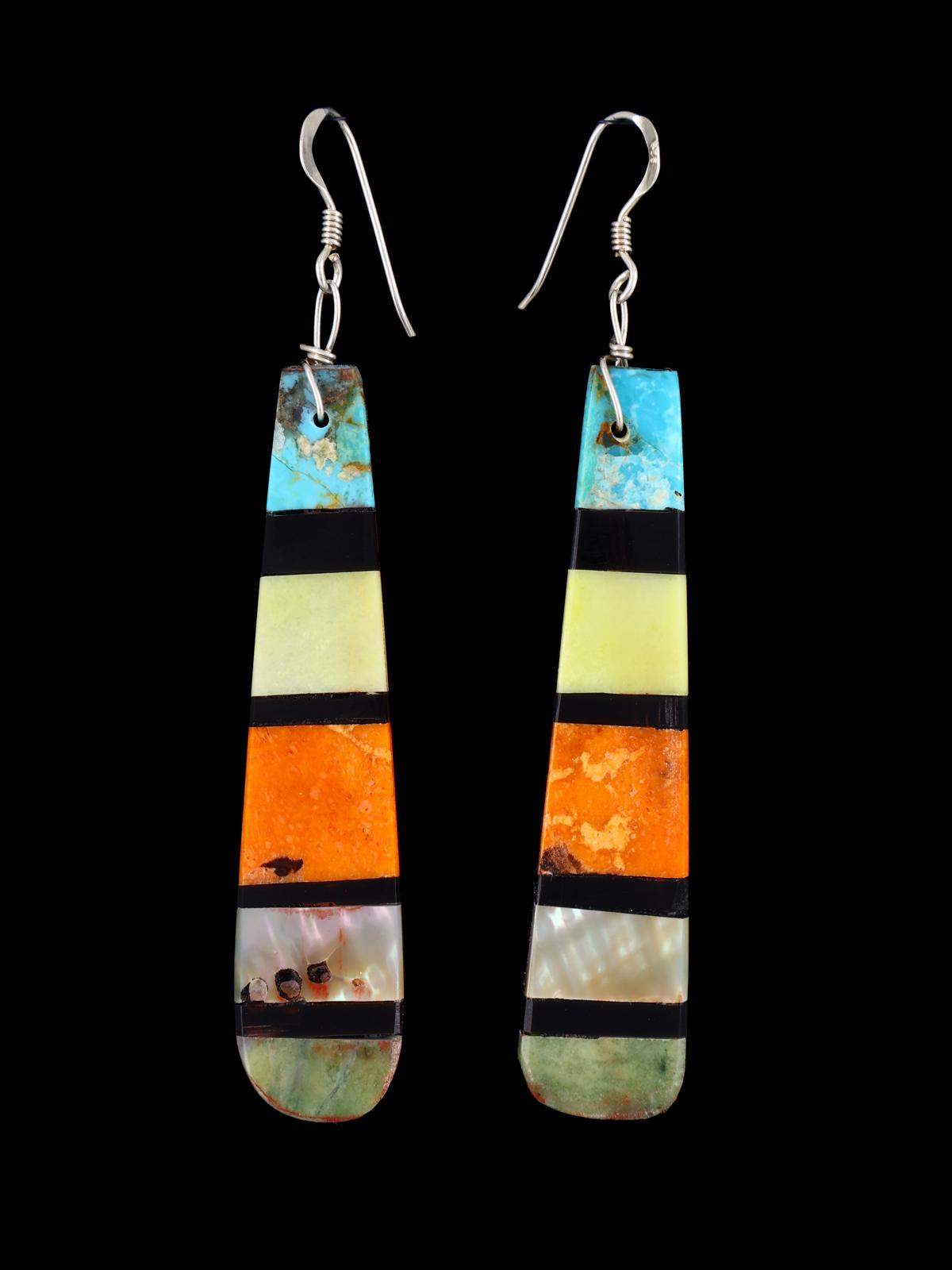 Mosaic Multistone Santo Domingo Dangle Earrings - PuebloDirect.com