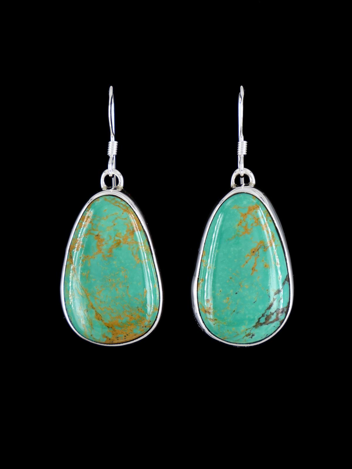 Navajo Armenian Turquoise Sterling Silver Dangle Earrings
