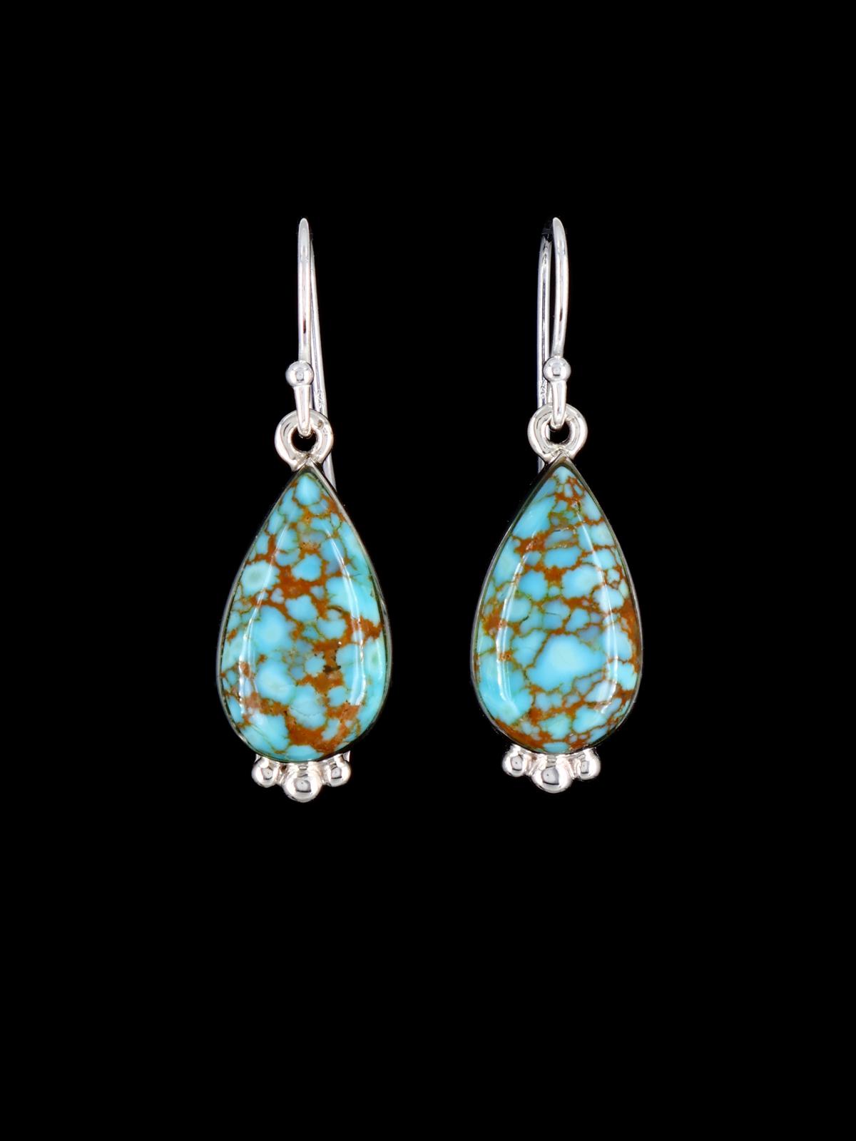 Bijoux amérindiens Boucles d'oreilles pendantes chrysocolle