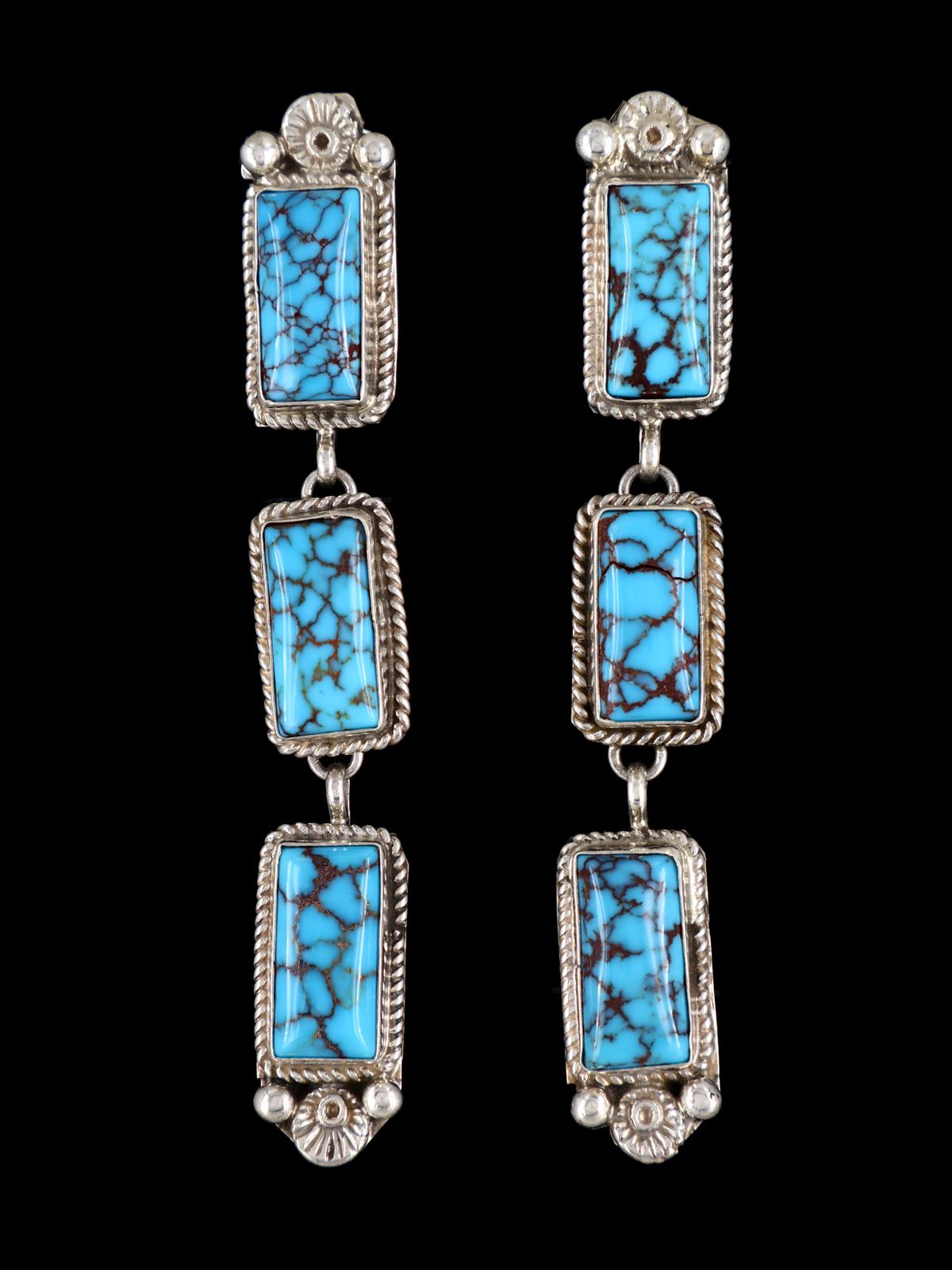 Native Jewelry Egyptian Turquoise Sterling Silver Post Earrings
