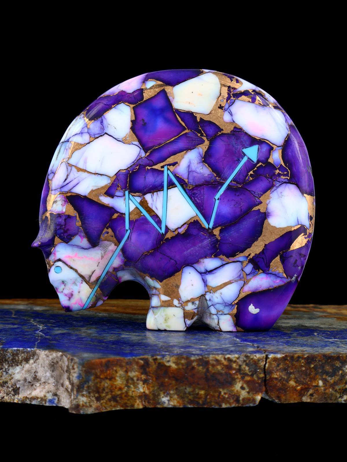 Compressed Mojave Bear Zuni Fetish