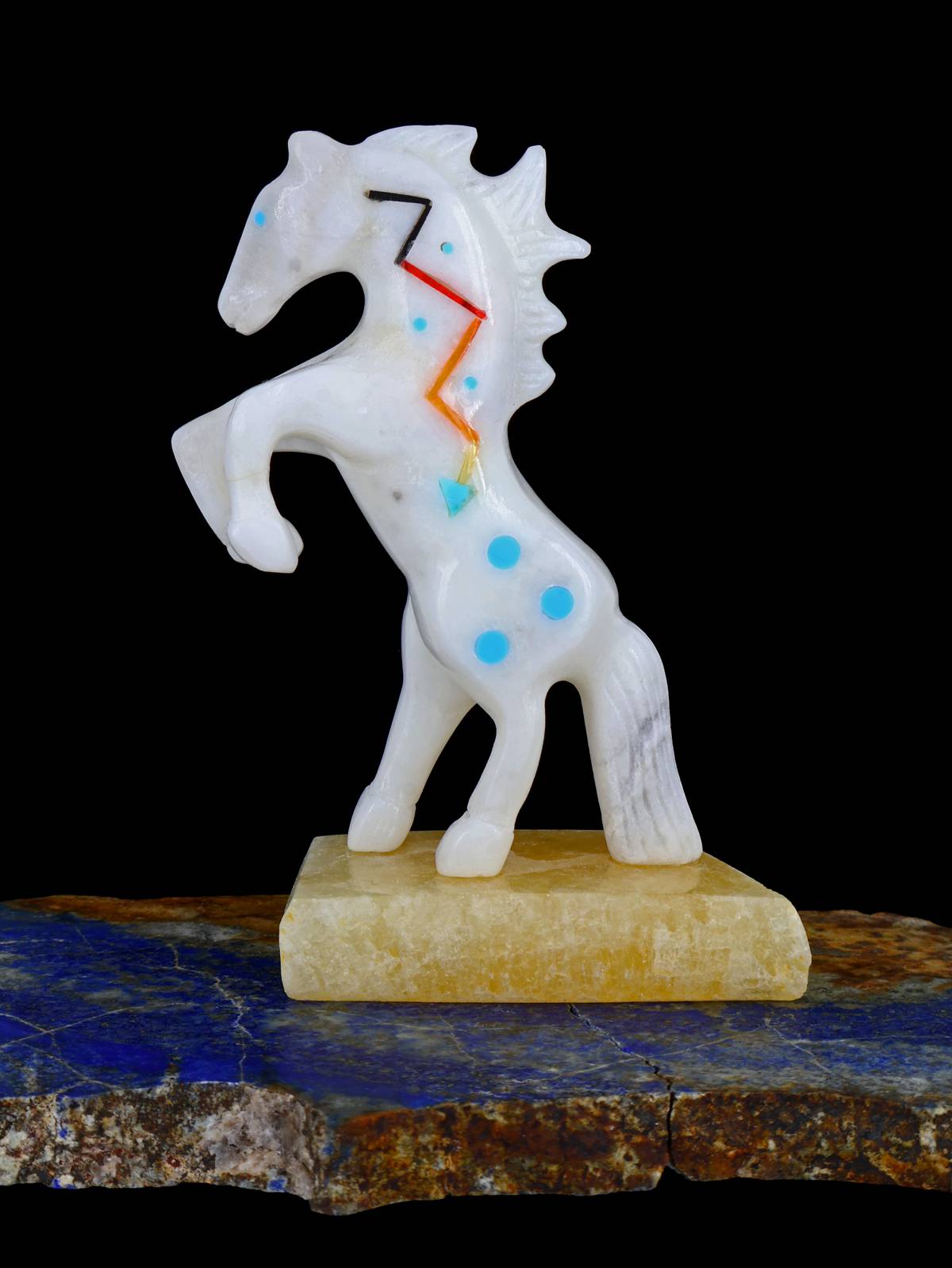 White Marble Horse Zuni Fetish