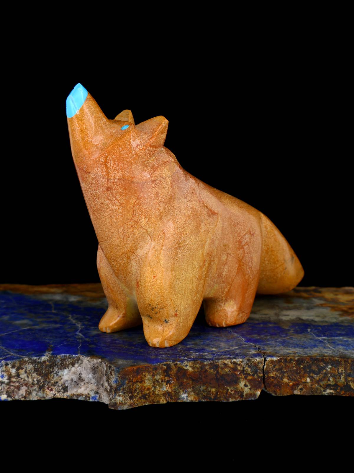 Travertine Coyote Zuni Fetish