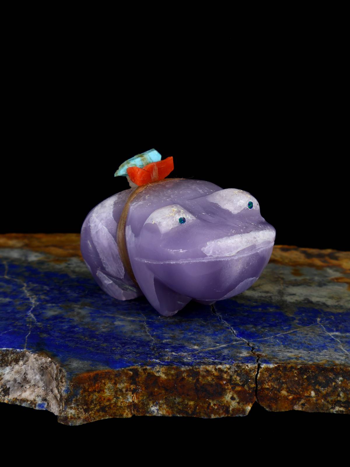 Angelite Frog Zuni Fetish