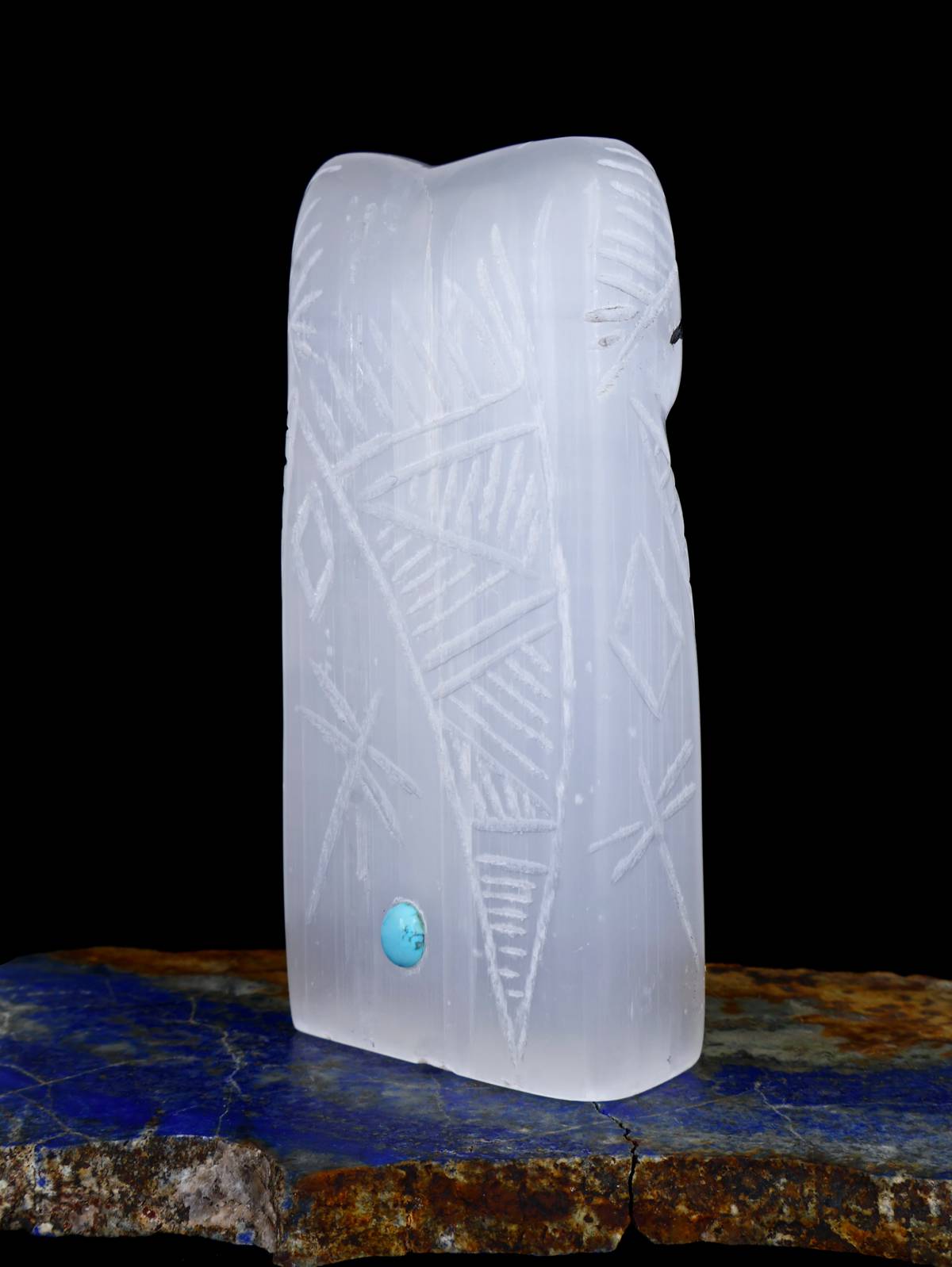 Selenite Double Maiden Zuni Fetish