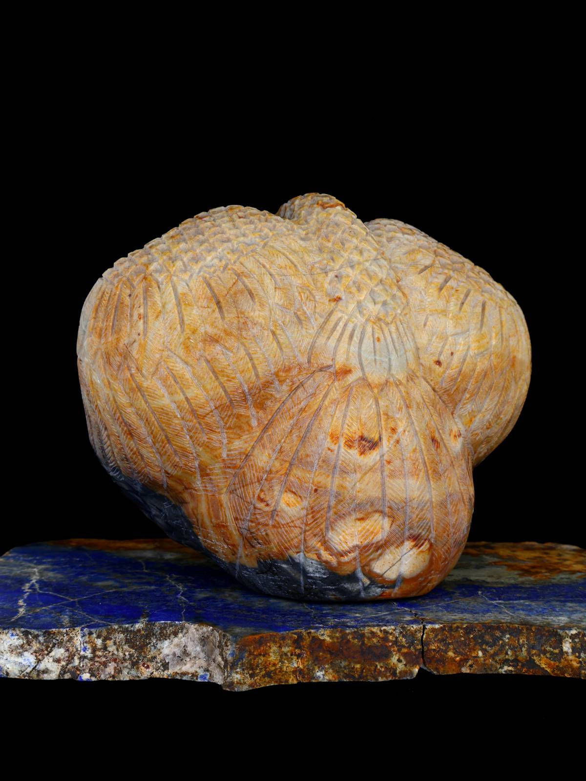 Large Picasso Marble Eagle With Fish Zuni Fetish