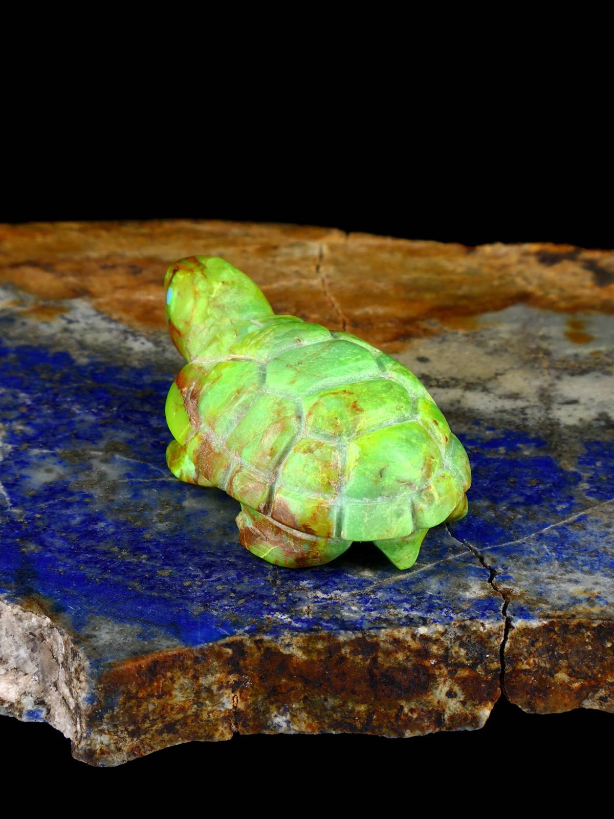 Mojave Turquoise Turtle Zuni Fetish