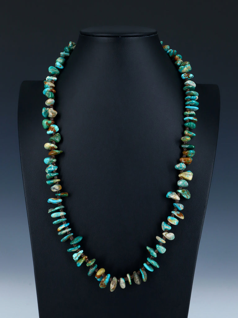 26" Native American Jewelry Fox Turquoise Necklace - PuebloDirect.com