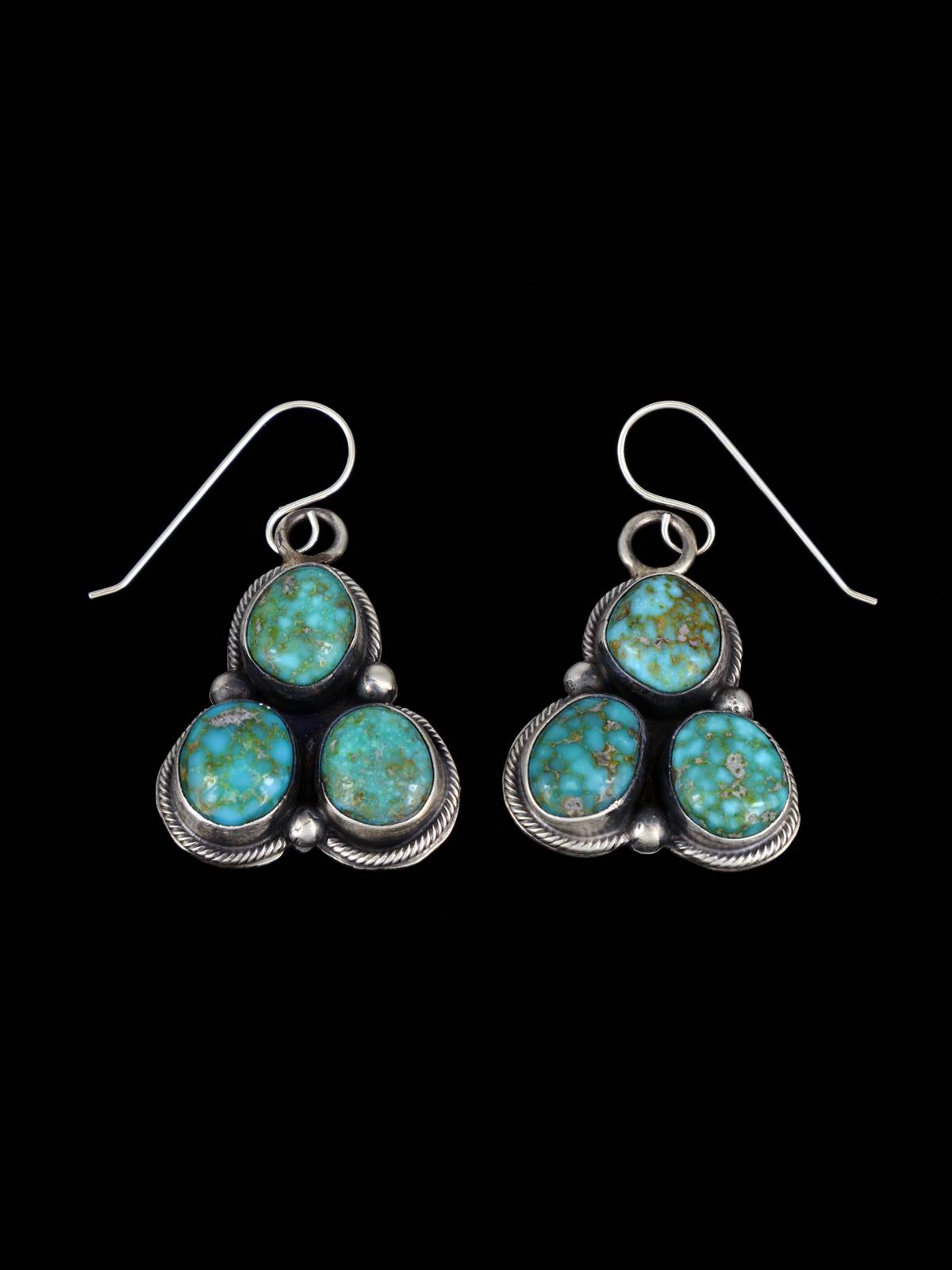 Native American Sonoran Gold Turquoise Squash Blossom Style Necklace Set - PuebloDirect.com