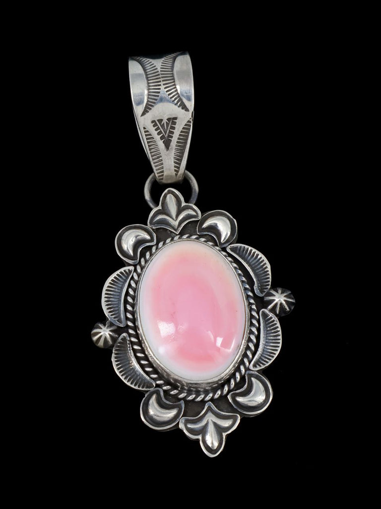 Native American Jewelry Pink Conch Pendant - PuebloDirect.com