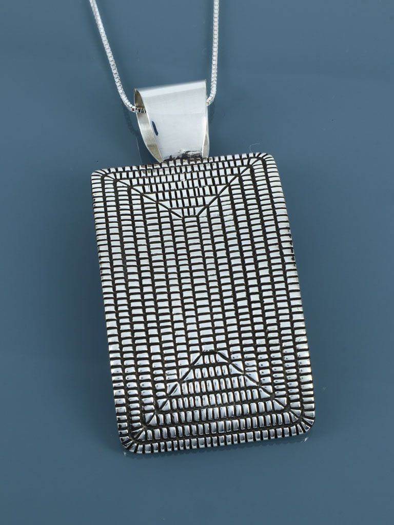 Native American Jewelry Sculpted Sterling Silver Pendant - PuebloDirect.com